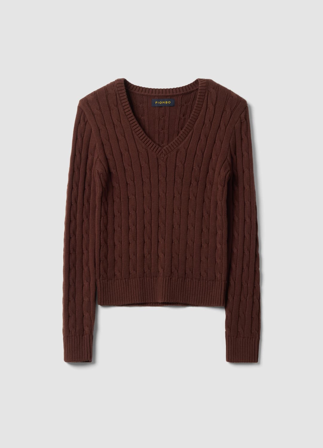 Blauer Zopfmuster-pullover Aus Reiner Baumwolle Mit Tiefem V-ausschnitt | OVS Blauer Zopfmuster-pullover Aus Reiner Baumwolle Mit Tiefem V-ausschnitt - 4 | OVS