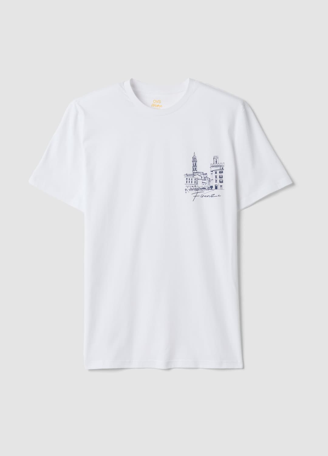 T-shirt Bianca In Puro Cotone Con Stampa Frontale Regular Fit | OVS T-shirt Bianca In Puro Cotone Con Stampa Frontale Regular Fit - 4 | OVS