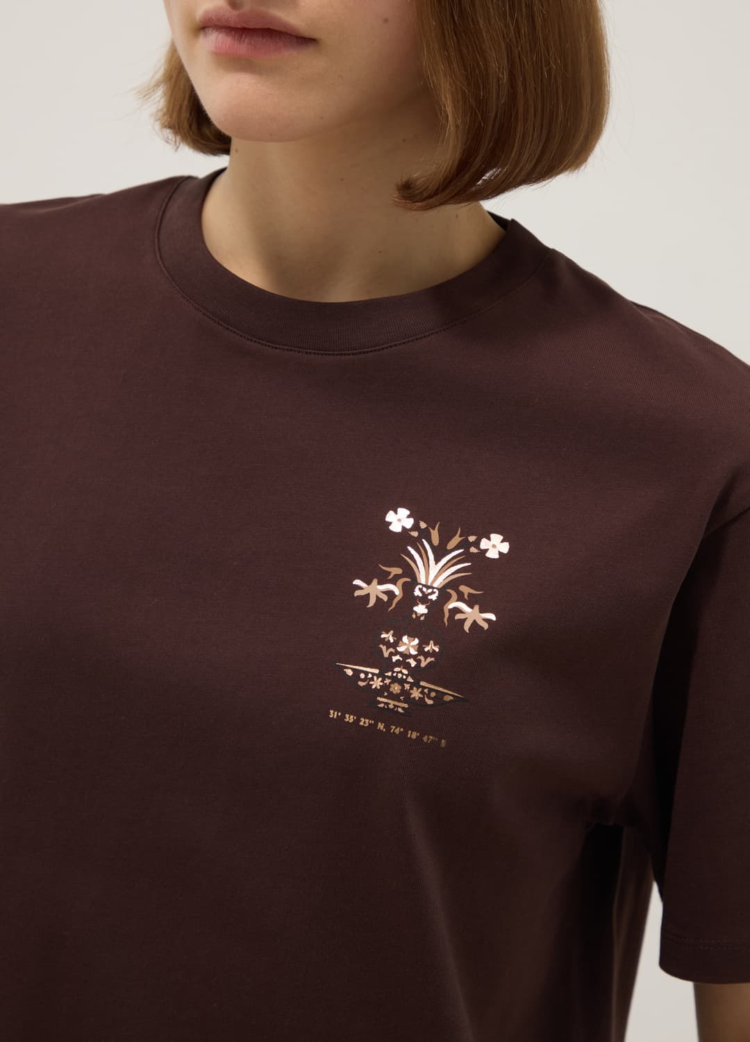 Braunes Regular-fit T-shirt Aus Reiner Baumwolle Mit Print | OVS Braunes Regular-fit T-shirt Aus Reiner Baumwolle Mit Print - 3 | OVS