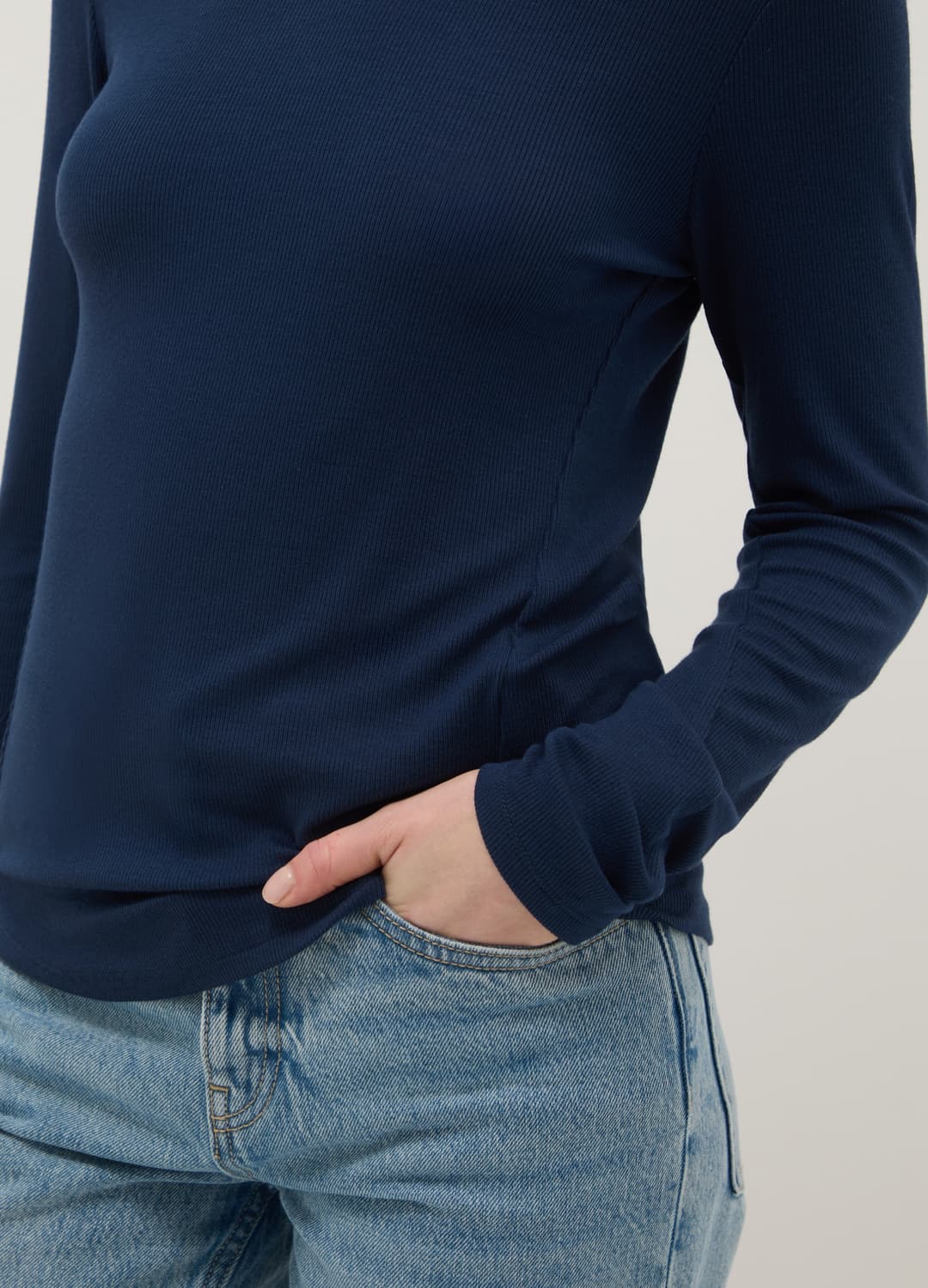 Blaues Regular-fit-oberteil Aus Stretch-modal | OVS Blaues Regular-fit-oberteil Aus Stretch-modal - 3 | OVS
