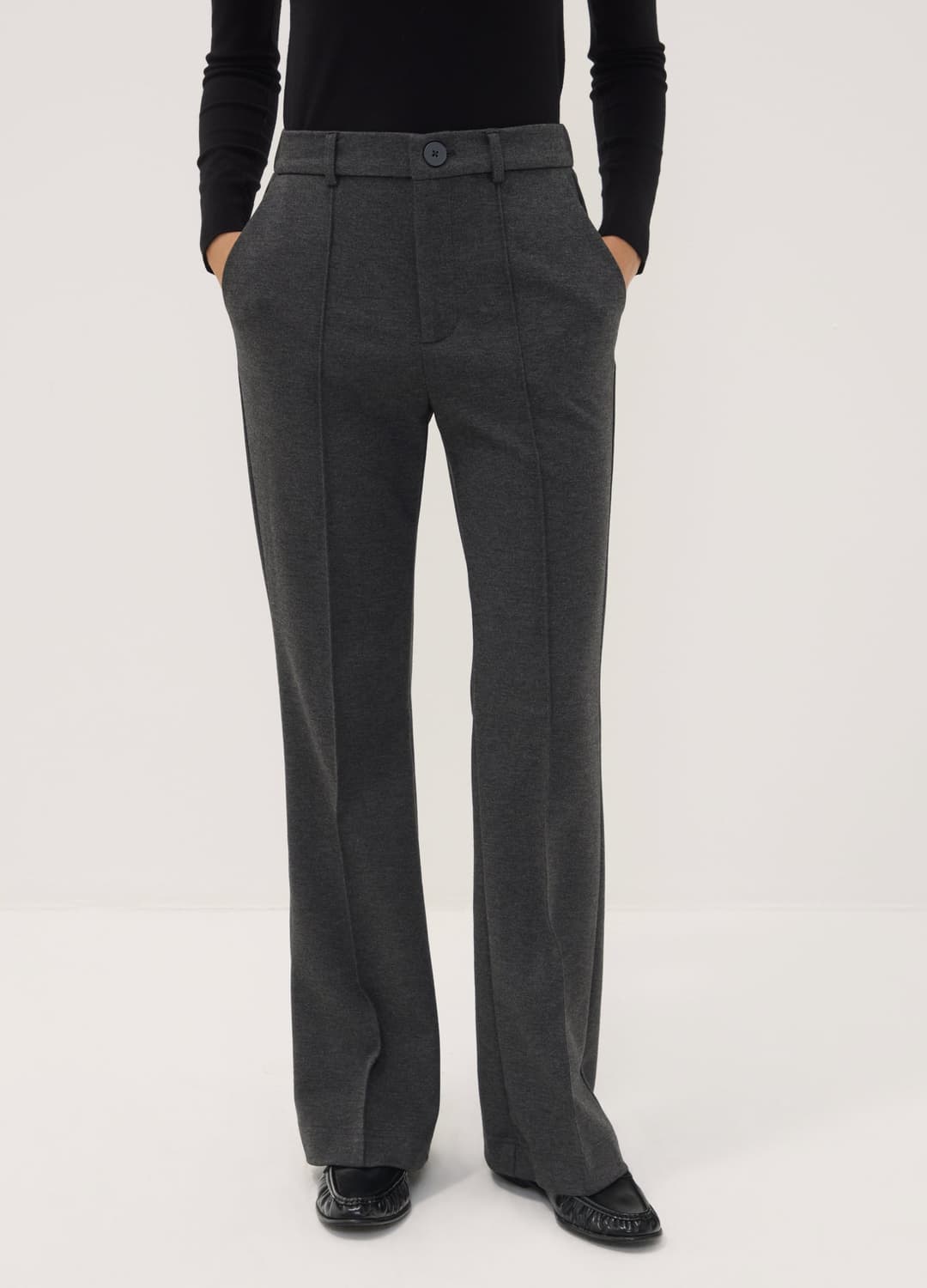 Graue Straight-fit-hose Aus Elastischer Viskose | OVS Graue Straight-fit-hose Aus Elastischer Viskose - 1 | OVS
