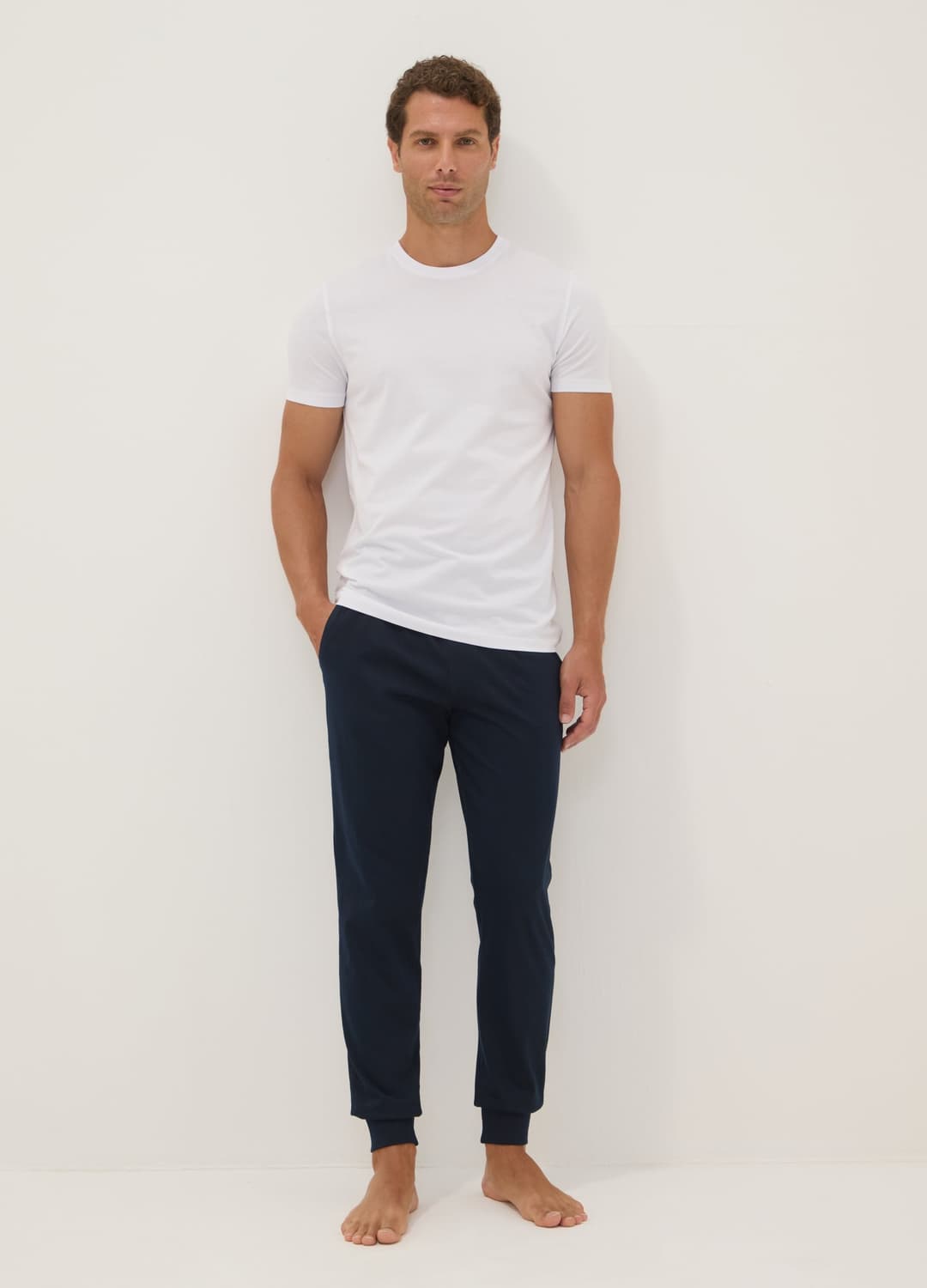 Pantaloni Pigiama Blu In Cotone Organico Con Coulisse | OVS Pantaloni Pigiama Blu In Cotone Organico Con Coulisse - 0 | OVS