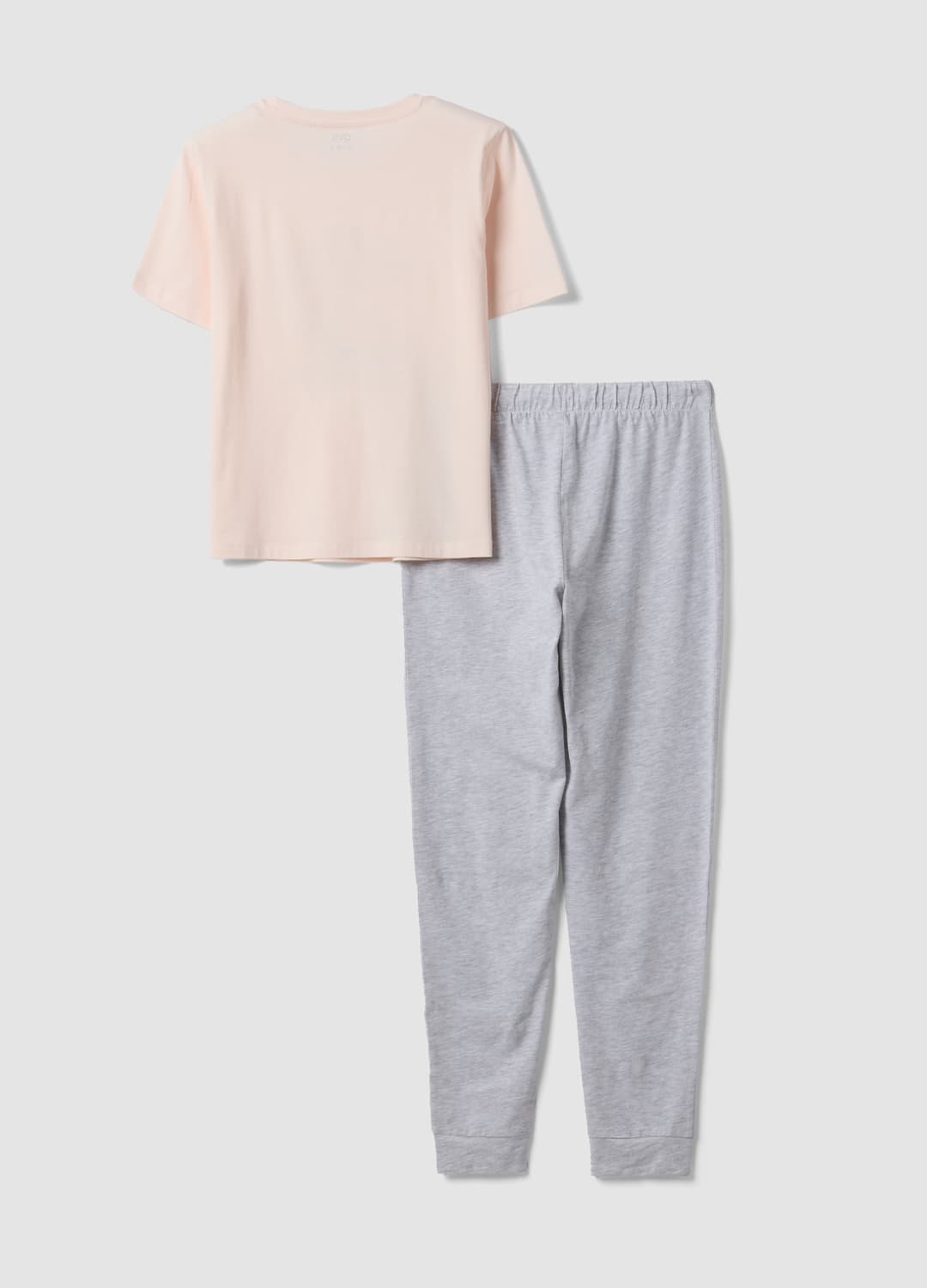 Pigiama Rosa In Puro Cotone Organico Con Pantaloni Grigi Regular Fit | OVS Pigiama Rosa In Puro Cotone Organico Con Pantaloni Grigi Regular Fit - 6 | OVS