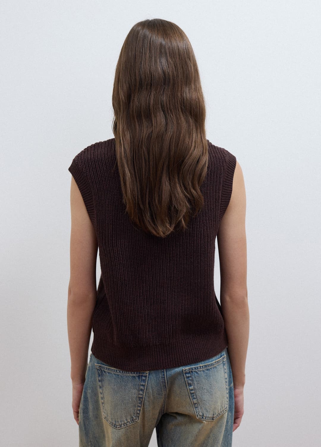 Gilet Marrone In Puro Cotone A Maglia Con Girocollo Regular Fit | OVS Gilet Marrone In Puro Cotone A Maglia Con Girocollo Regular Fit - 3 | OVS