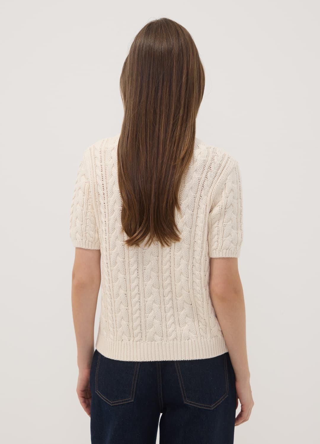 Cardigan Beige In Puro Cotone A Trecce Regular Fit | OVS Cardigan Beige In Puro Cotone A Trecce Regular Fit - 3 | OVS