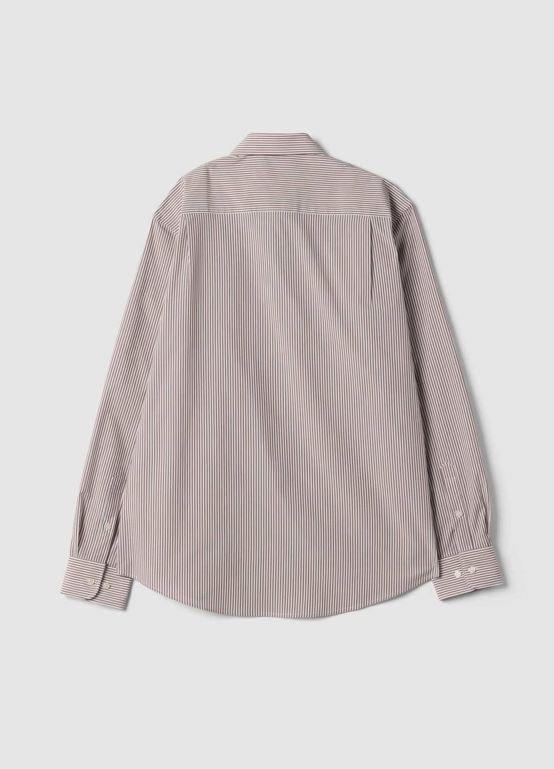 Camicia Popeline Marrone A Righe In Misto Lyocell Easy Iron | OVS Camicia Popeline Marrone A Righe In Misto Lyocell Easy Iron - 2 | OVS
