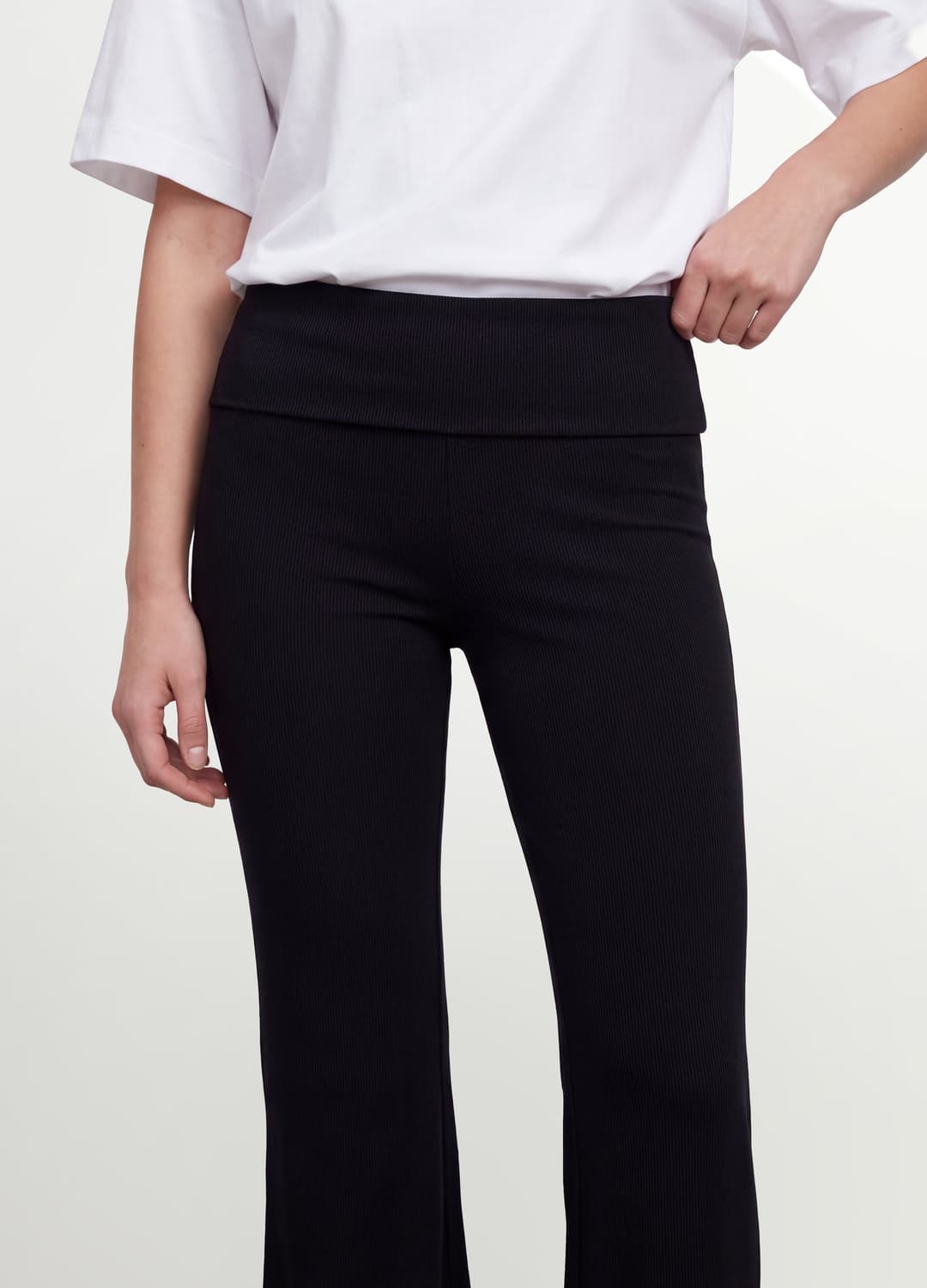 Leggings Neri Flare Fit In Puro Cotone A Costine | OVS Leggings Neri Flare Fit In Puro Cotone A Costine - 2 | OVS