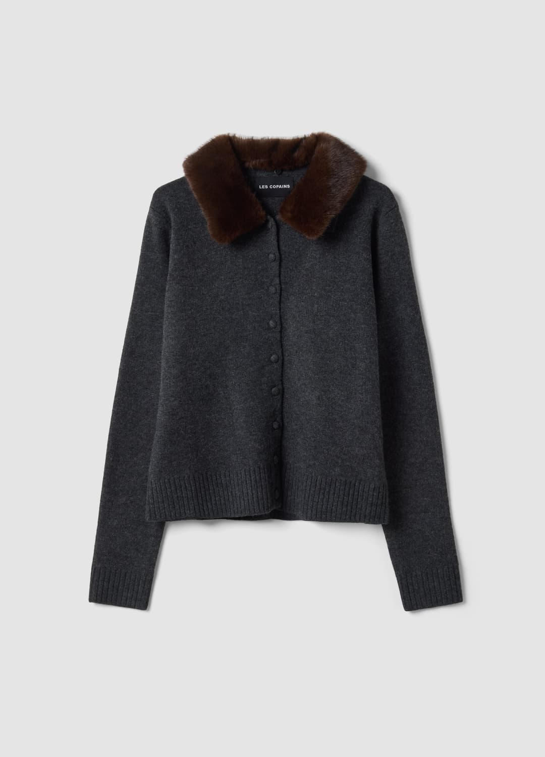 Graue Strickjacke Mit Kontrastkragen | OVS Graue Strickjacke Mit Kontrastkragen - 4 | OVS