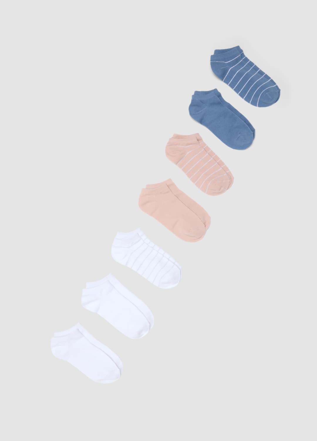 7er-pack Mehrfarbige Gestreifte Sneakersocken Im Baumwollmix | OVS 7er-pack Mehrfarbige Gestreifte Sneakersocken Im Baumwollmix - 0 | OVS
