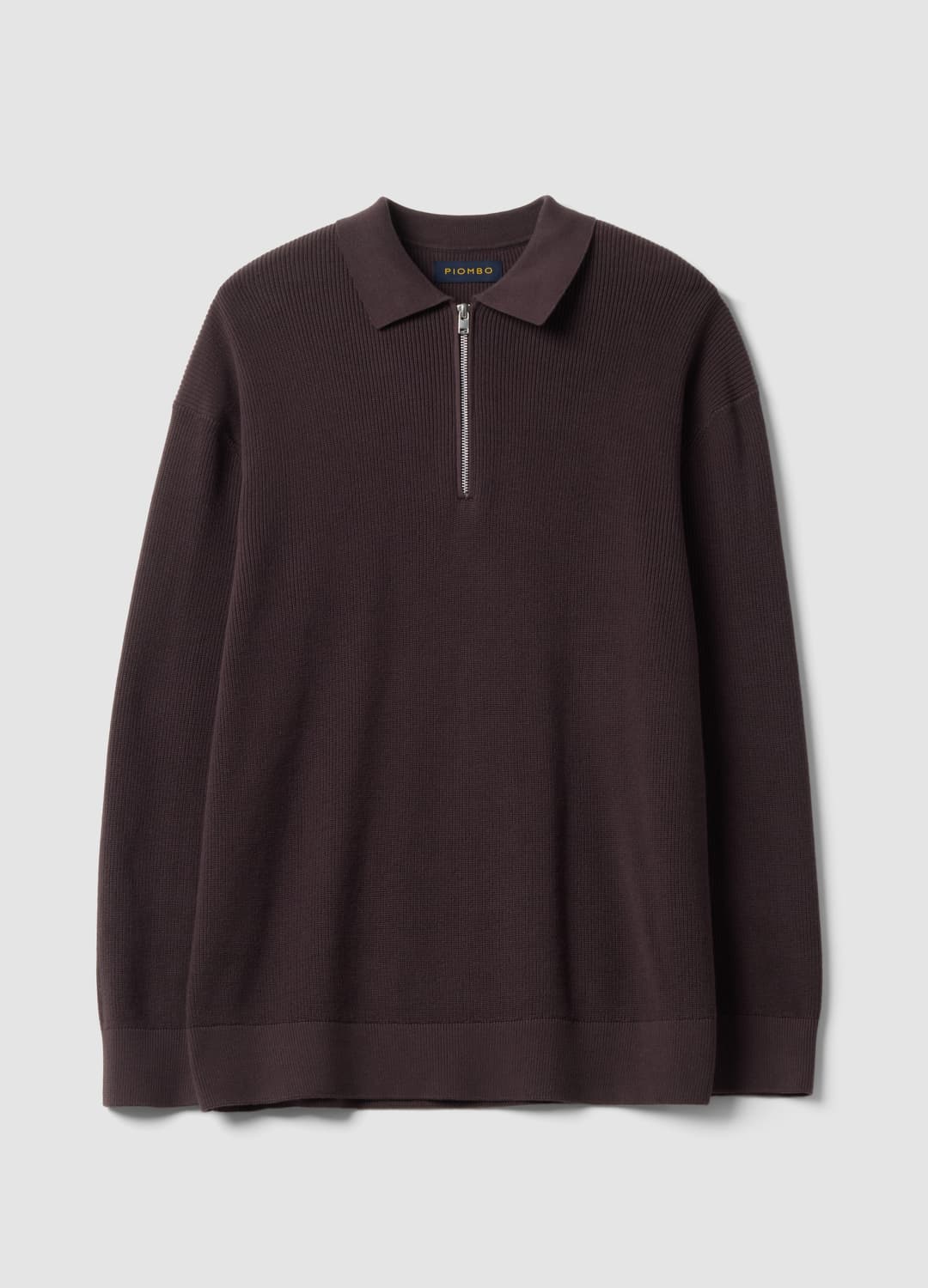 Polo Marrone In Puro Cotone Con Zip E Collo Classico | OVS Polo Marrone In Puro Cotone Con Zip E Collo Classico - 4 | OVS