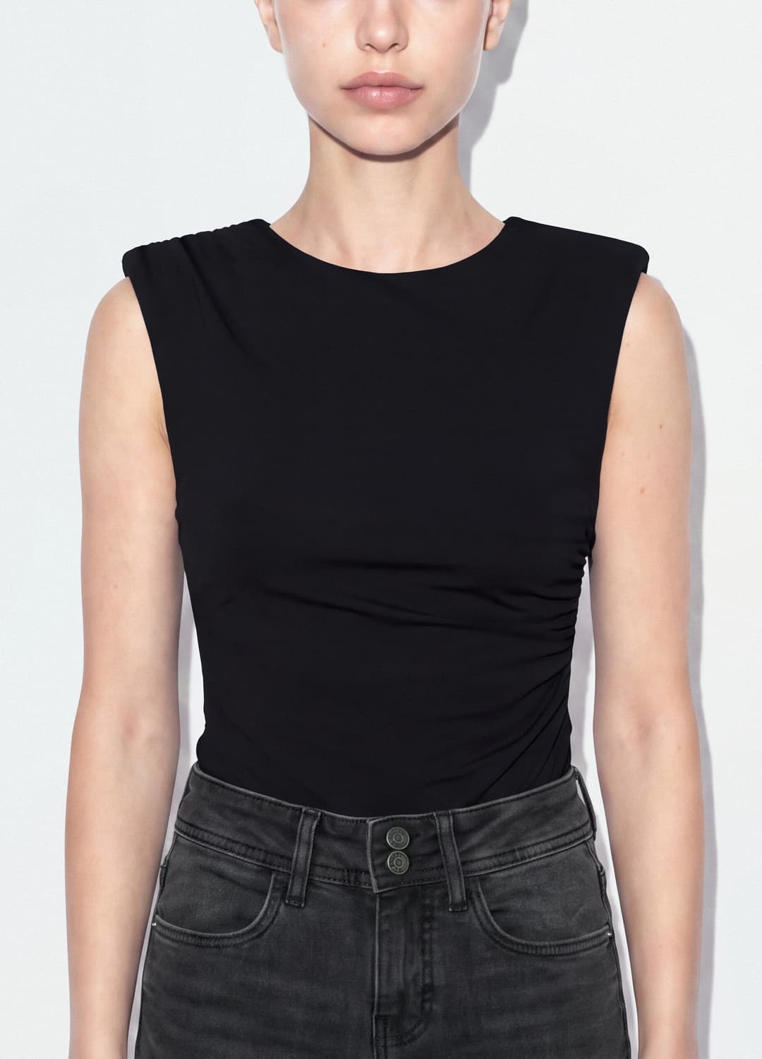 Brauner Stretch-body Mit Raffungen | OVS Brauner Stretch-body Mit Raffungen - 3 | OVS