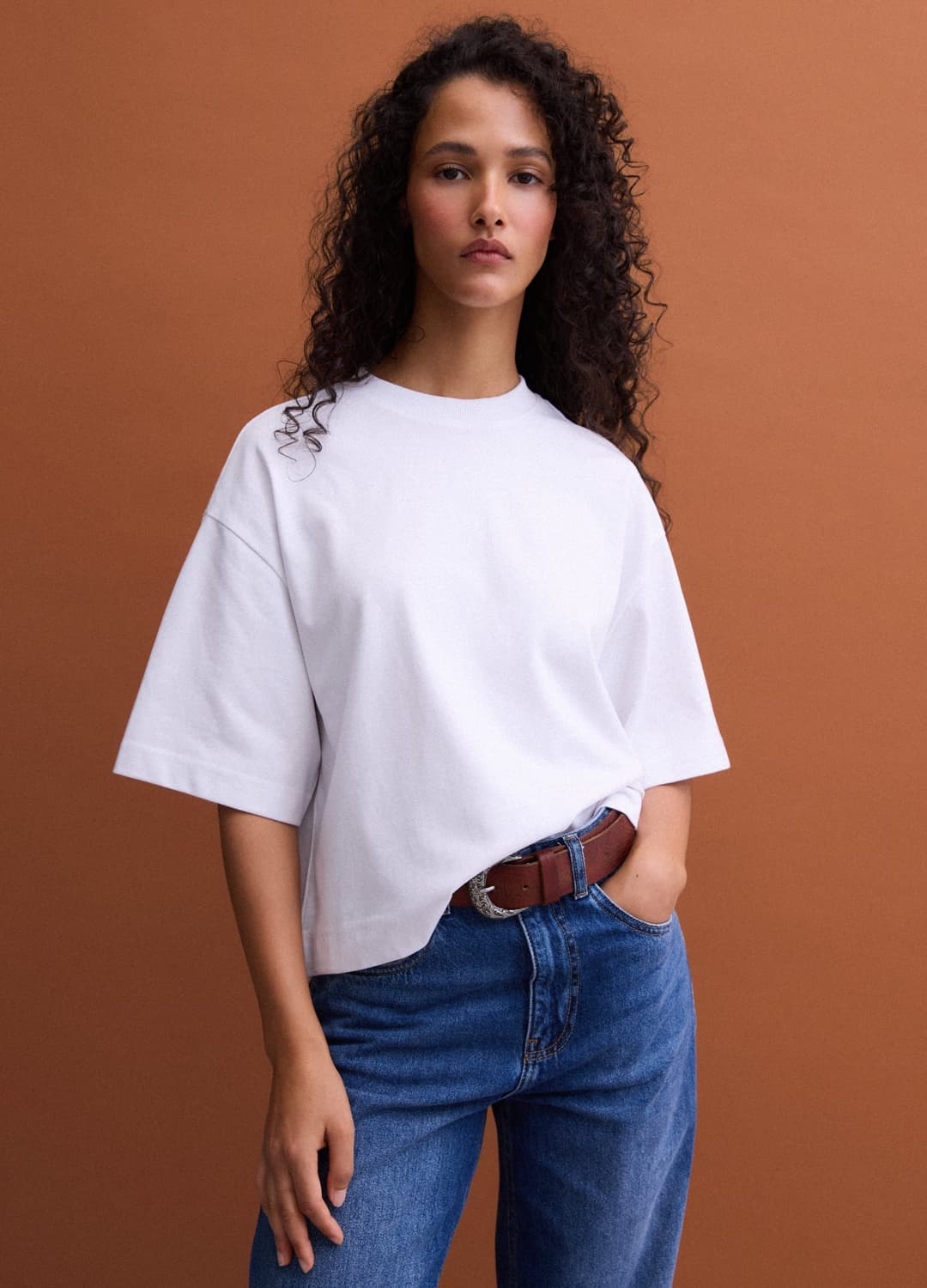 T-shirt Bianca In Misto Cotone Jersey A Girocollo Regular Fit | OVS T-shirt Bianca In Misto Cotone Jersey A Girocollo Regular Fit - 0 | OVS