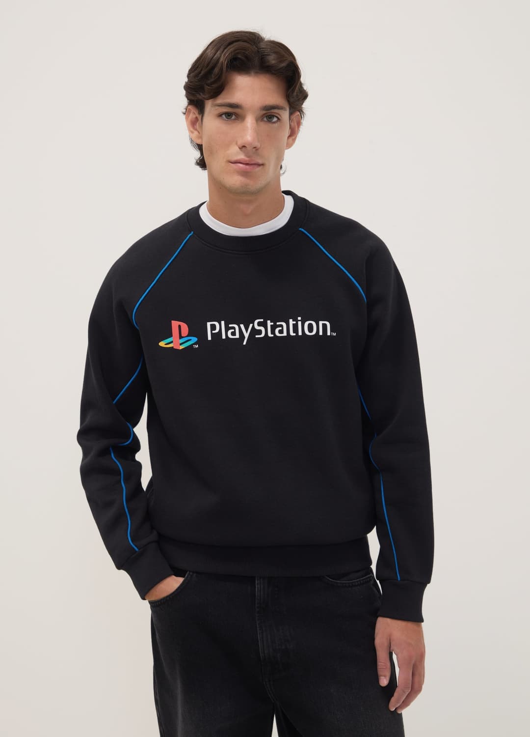 Felpa Nera In Misto Cotone Con Stampa Playstation | OVS Felpa Nera In Misto Cotone Con Stampa Playstation - 1 | OVS