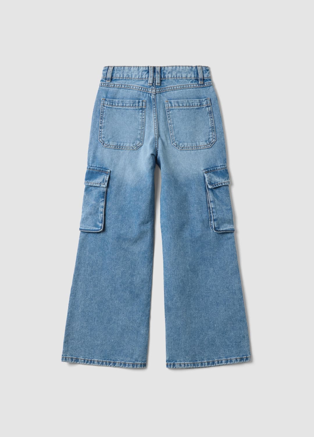 Jeans Cargo Denim In Puro Cotone Azzurro Relaxed Fit Per Ragazza | OVS Jeans Cargo Denim In Puro Cotone Azzurro Relaxed Fit Per Ragazza - 2 | OVS