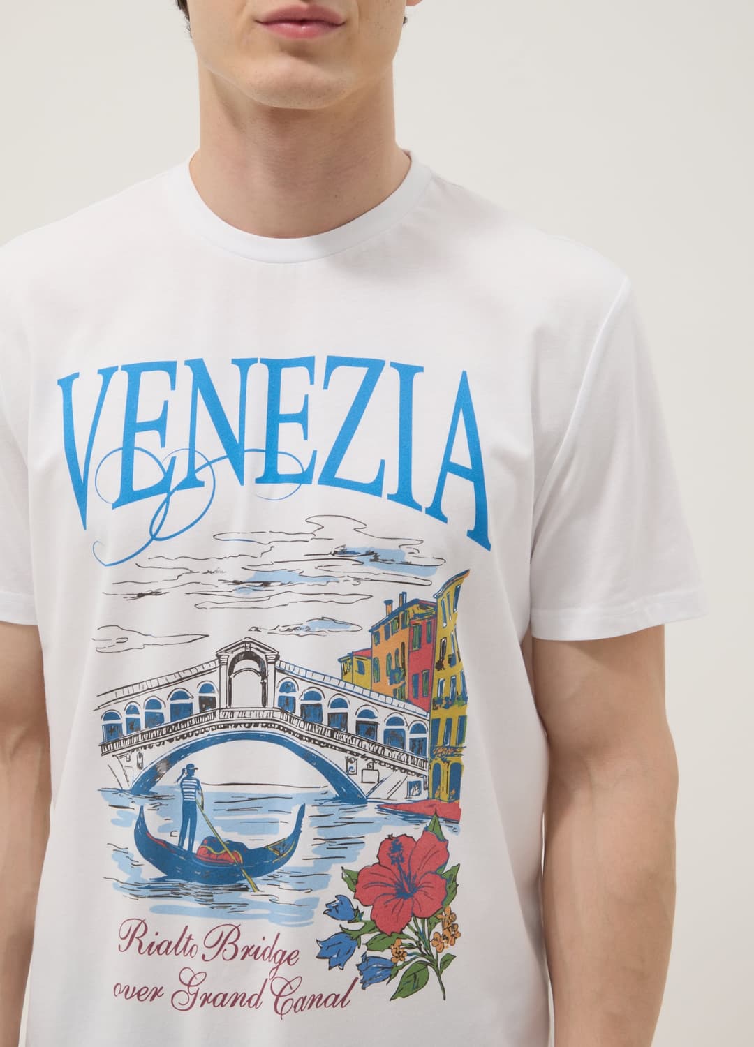 T-shirt Bianca In Puro Cotone Con Stampa Grafica Regular Fit | OVS T-shirt Bianca In Puro Cotone Con Stampa Grafica Regular Fit - 2 | OVS