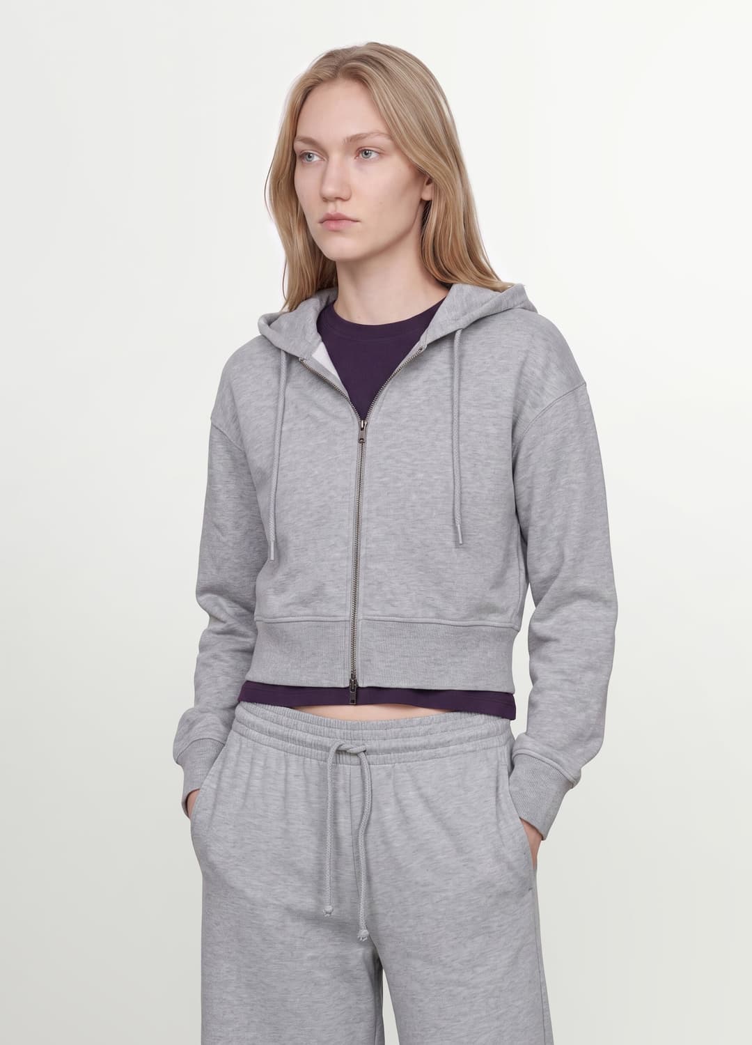 Schwarzer Full-zip-hoodie Aus Baumwollmischung In Fitted-passform | OVS Schwarzer Full-zip-hoodie Aus Baumwollmischung In Fitted-passform - 1 | OVS