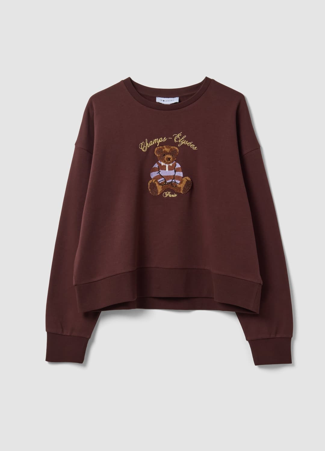 Braunes Sweatshirt Aus Baumwollmix Mit Rundhalsausschnitt Und Teddy-print | OVS Braunes Sweatshirt Aus Baumwollmix Mit Rundhalsausschnitt Und Teddy-print - 4 | OVS