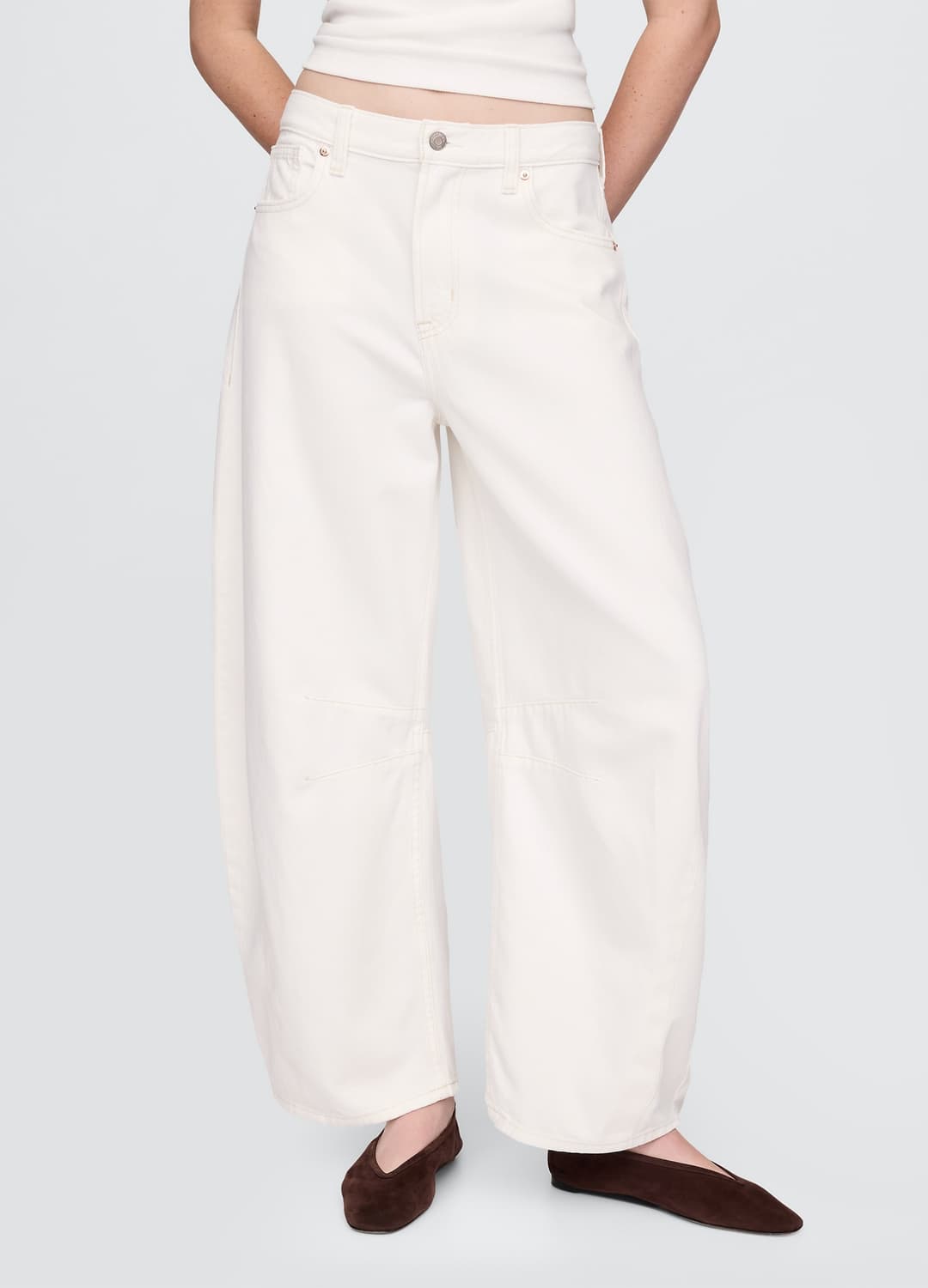 Pantaloni Ampi Bianchi In Cotone | OVS Pantaloni Ampi Bianchi In Cotone - 1 | OVS