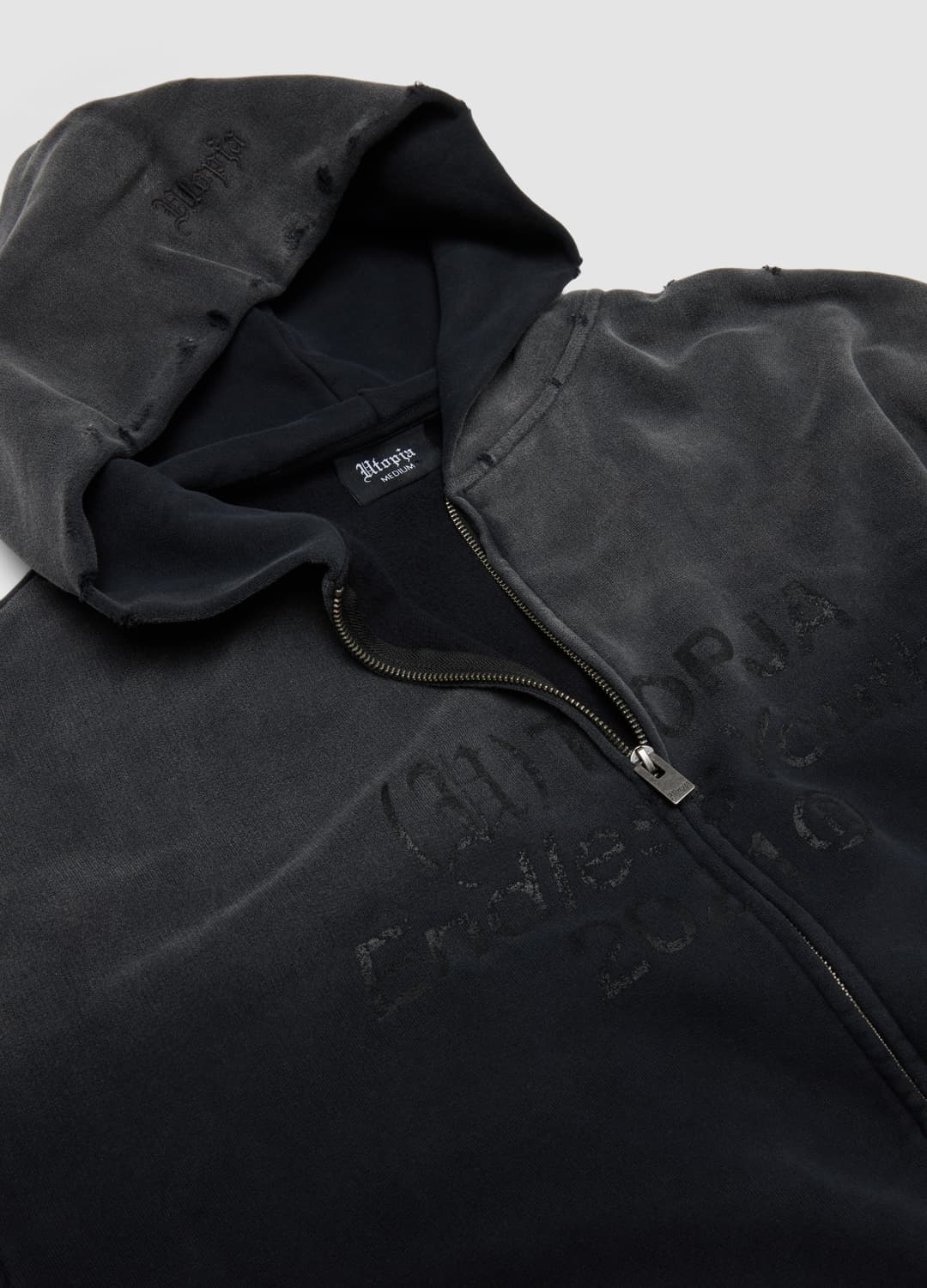 Full-zip Hoodie Sunfaded Black | OVS Full-zip Hoodie Sunfaded Black - 2 | OVS
