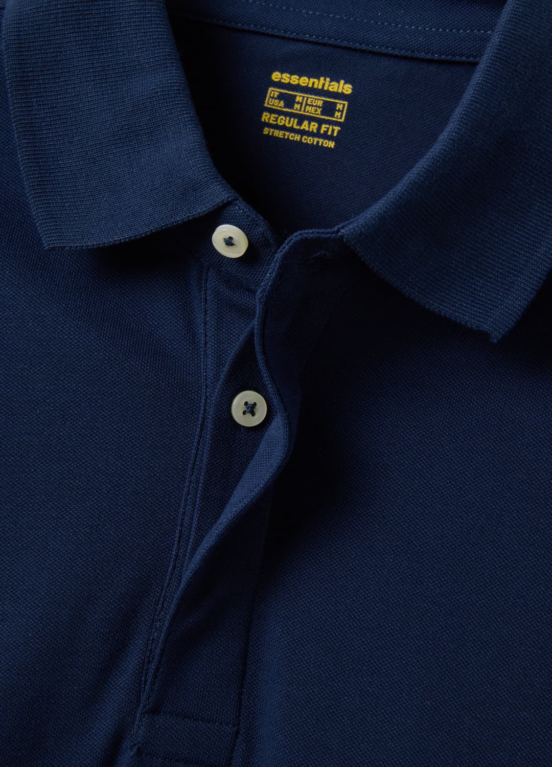 Polo Blu In Cotone Elasticizzato A Maniche Lunghe Regular Fit | OVS Polo Blu In Cotone Elasticizzato A Maniche Lunghe Regular Fit - 5 | OVS