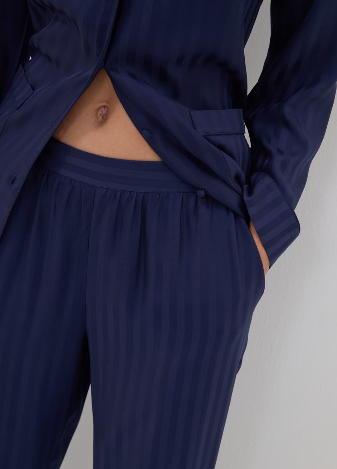 Pigiama Blu In Pura Viscosa Con Scollo A V | OVS Pigiama Blu In Pura Viscosa Con Scollo A V - 2 | OVS