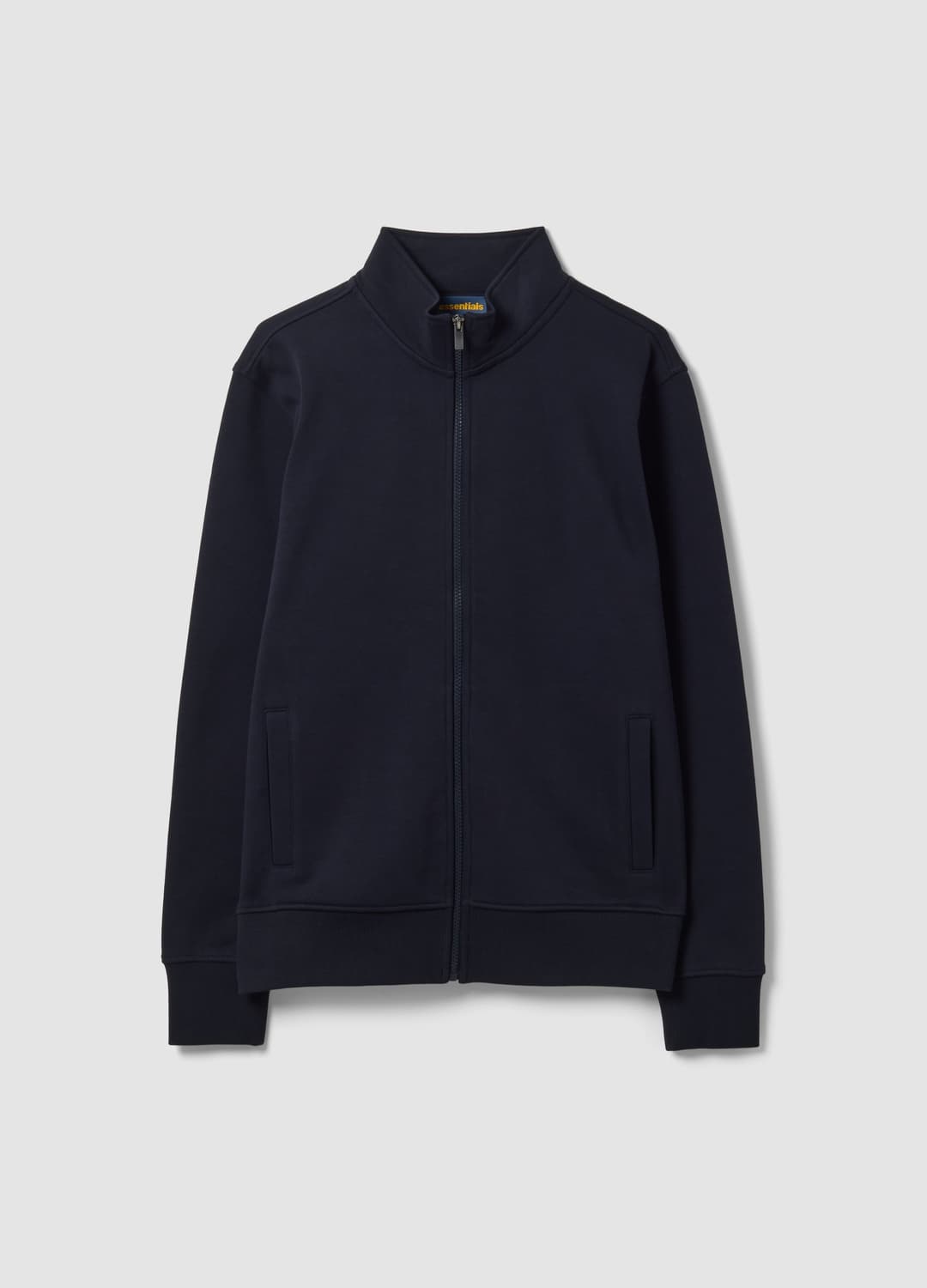 Felpa Blu In Misto Cotone Con Girocollo E Zip Regular Fit | OVS Felpa Blu In Misto Cotone Con Girocollo E Zip Regular Fit - 4 | OVS