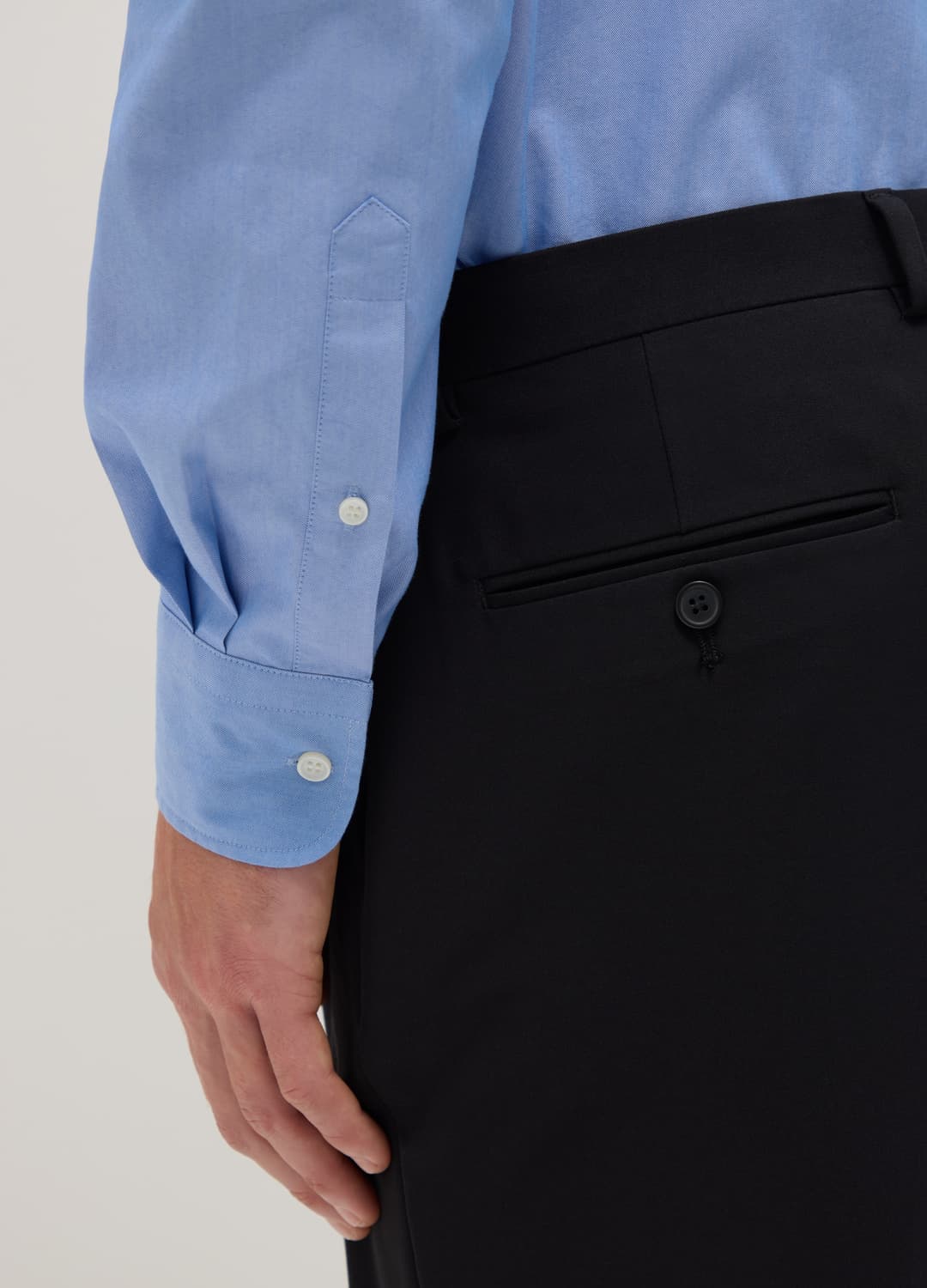 Blaue Baumwollmischung Hemd Regular Fit Easy Iron | OVS Blaue Baumwollmischung Hemd Regular Fit Easy Iron - 3 | OVS