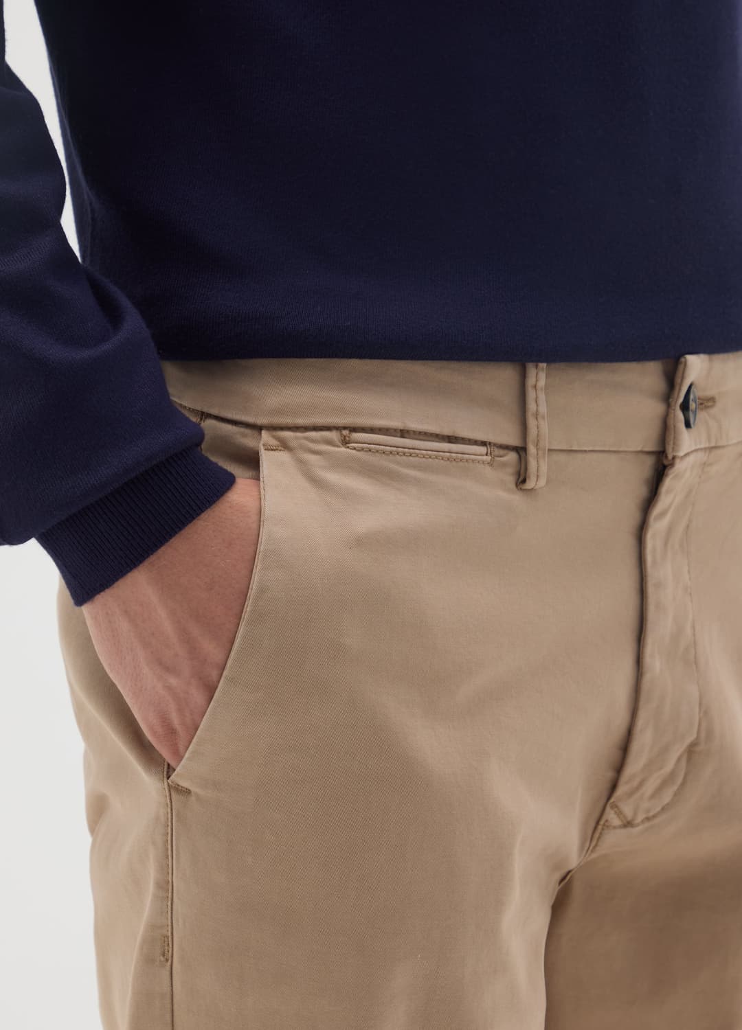 Pantaloni In Cotone Elasticizzato Beige Regular Fit | OVS Pantaloni In Cotone Elasticizzato Beige Regular Fit - 3 | OVS