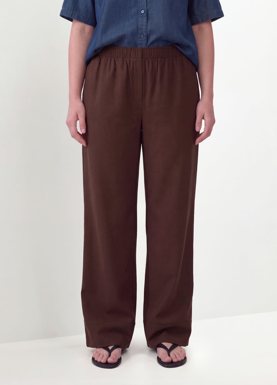 Pantaloni Marroni Wide Leg In Misto Viscosa | OVS Pantaloni Marroni Wide Leg In Misto Viscosa - 2 | OVS