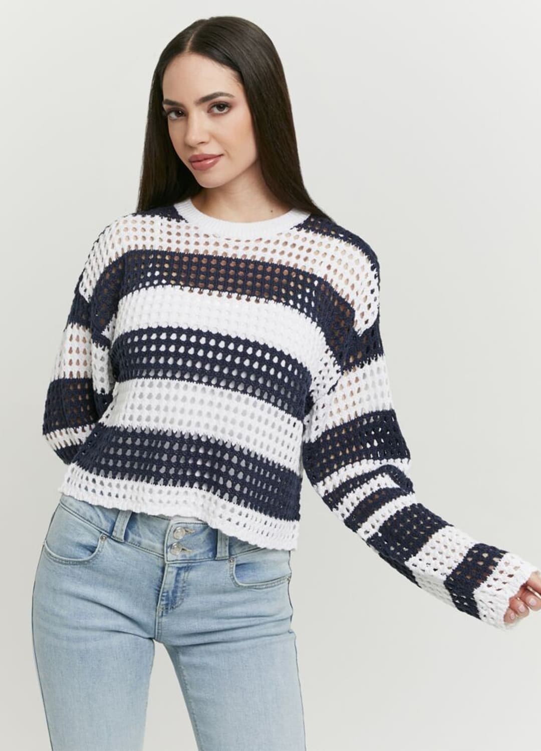 Mehrfarbiges Ajour-strickshirt Mit Langen Ärmeln - Regular Fit | OVS Mehrfarbiges Ajour-strickshirt Mit Langen Ärmeln - Regular Fit - 0 | OVS