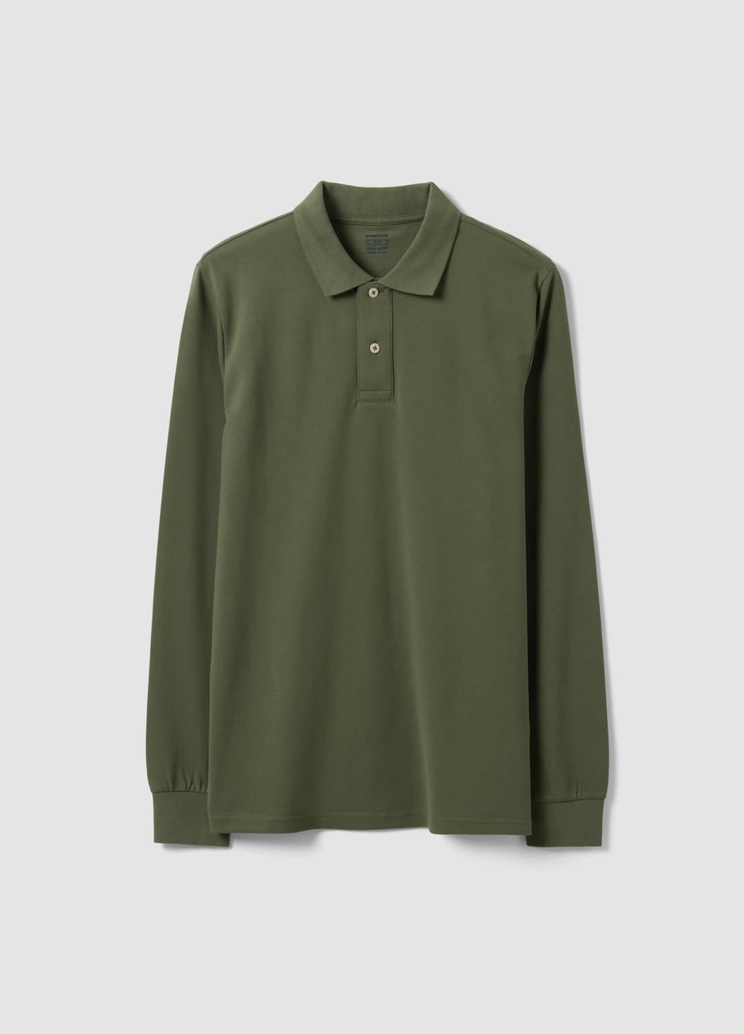 Polo Verde In Piquet Di Puro Cotone Organico A Maniche Lunghe Regular Fit | OVS Polo Verde In Piquet Di Puro Cotone Organico A Maniche Lunghe Regular Fit - 0 | OVS