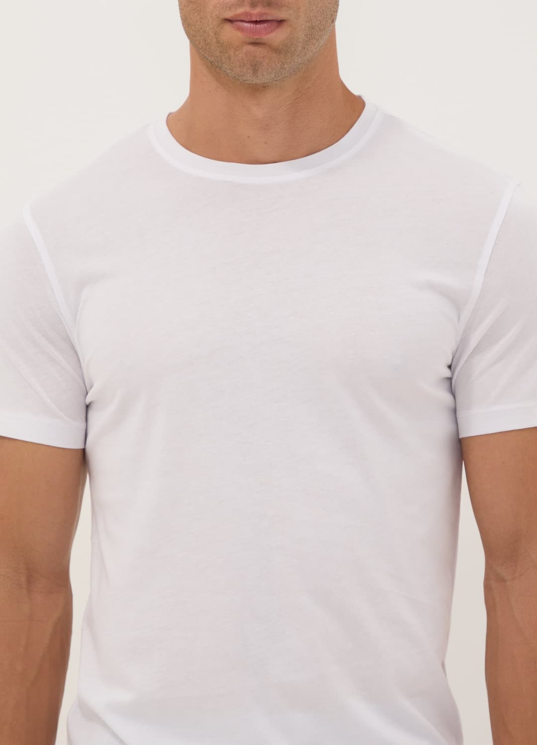 2er-pack Weisse T-shirts Aus Reiner Extrafeiner Baumwolle Mit Rundhalsausschnitt | OVS 2er-pack Weisse T-shirts Aus Reiner Extrafeiner Baumwolle Mit Rundhalsausschnitt - 1 | OVS