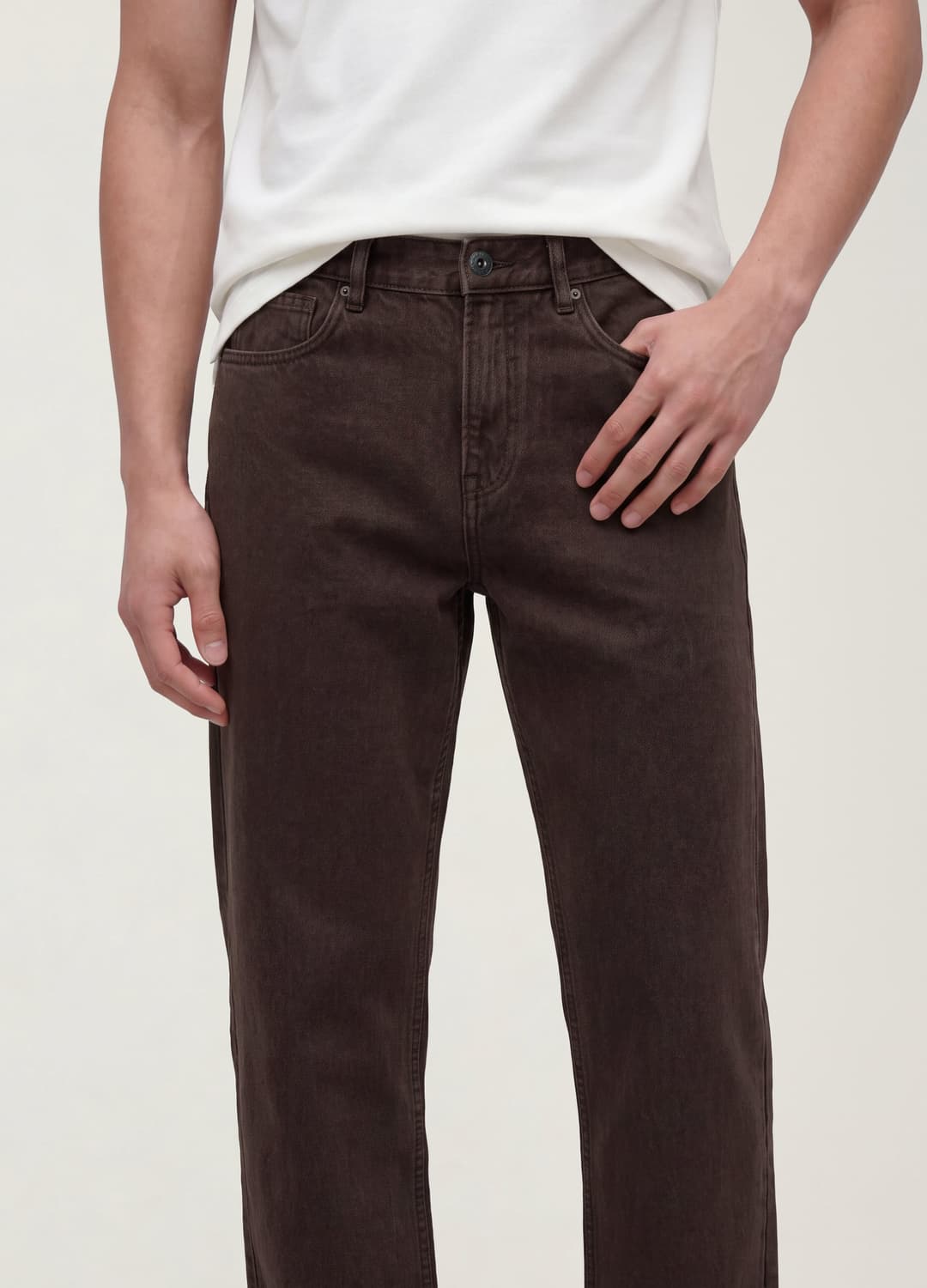 Braune Straight-fit-jeans Aus 100 % Baumwolle | OVS Braune Straight-fit-jeans Aus 100 % Baumwolle - 1 | OVS