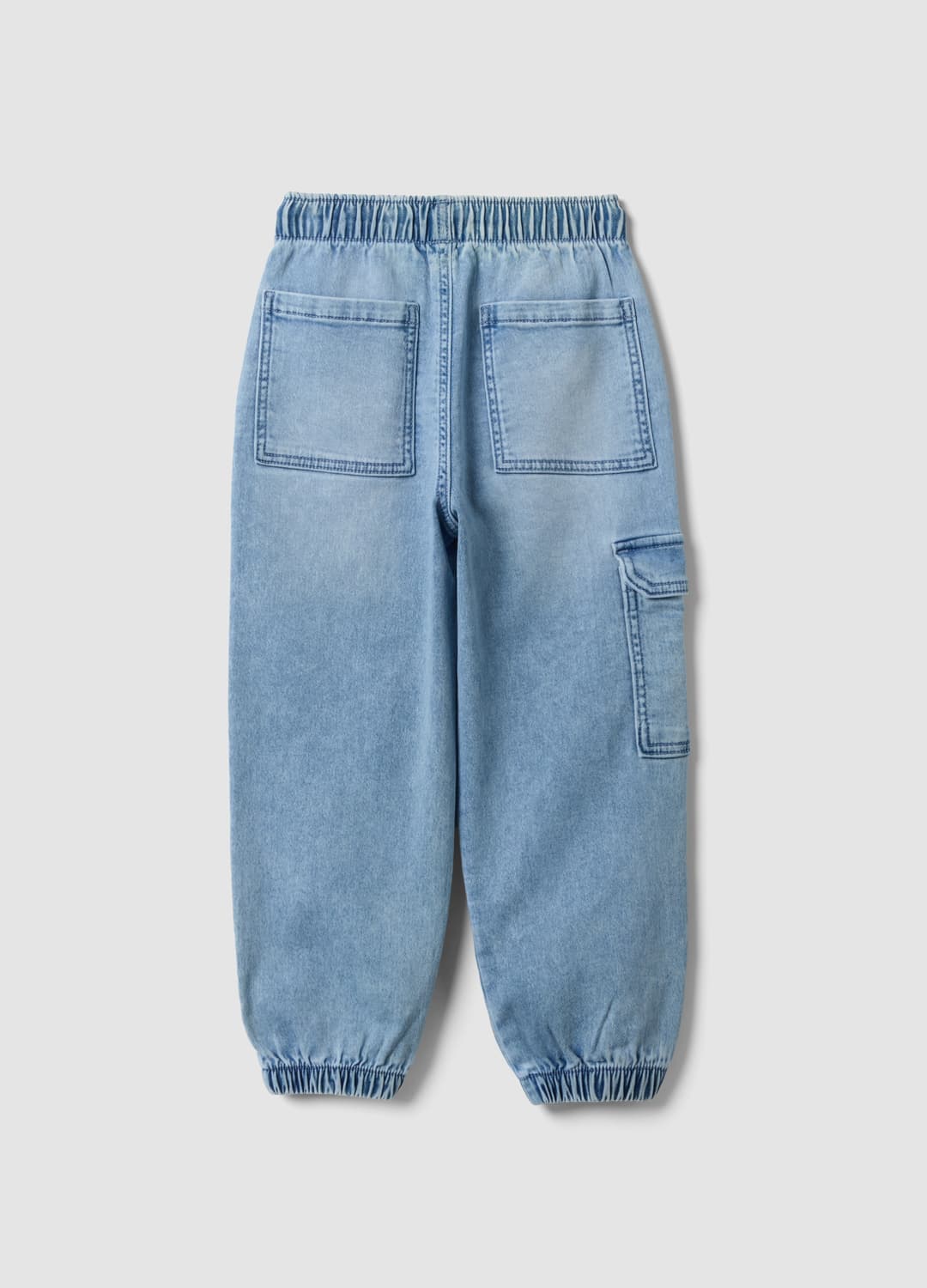 Pantaloni Jogger Denim Azzurri In Cotone Elasticizzato Per Bambino Relaxed Fit | OVS Pantaloni Jogger Denim Azzurri In Cotone Elasticizzato Per Bambino Relaxed Fit - 1 | OVS