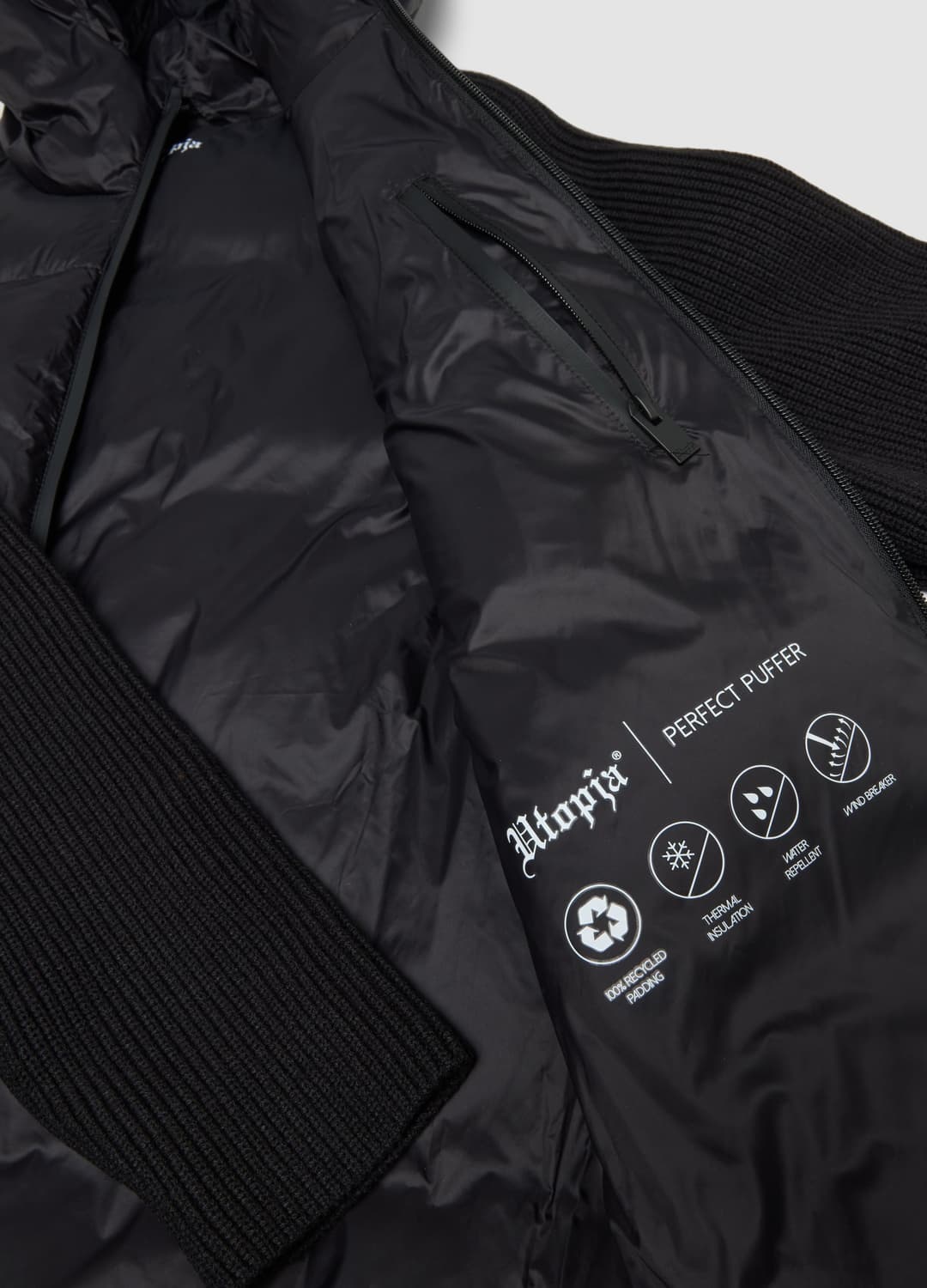 Padded Knit Jacket Black | OVS Padded Knit Jacket Black - 2 | OVS