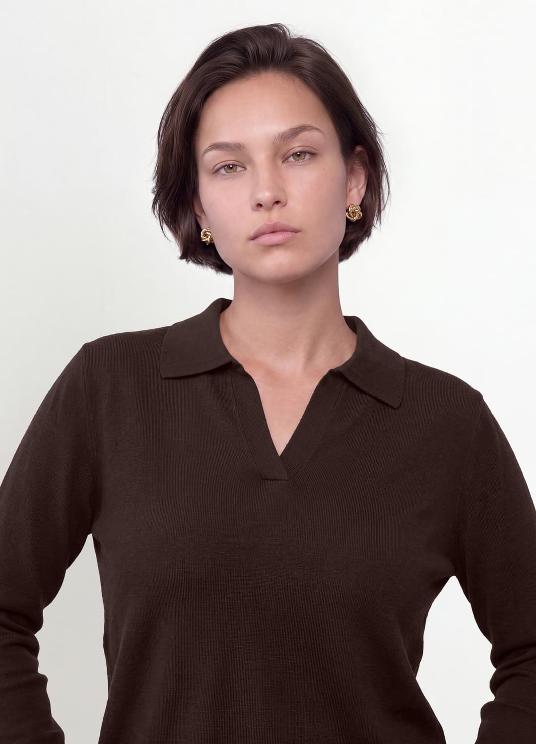 Brauner Pullover Aus Viskosemix Mit Polokragen Und Oversize-fit | OVS Brauner Pullover Aus Viskosemix Mit Polokragen Und Oversize-fit - 0 | OVS
