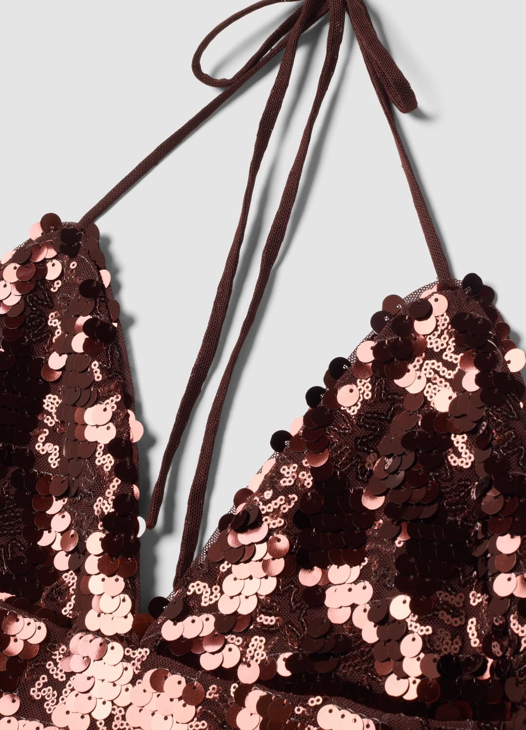 Top Marrone In Tessuto Elasticizzato Con Paillettes | OVS Top Marrone In Tessuto Elasticizzato Con Paillettes - 5 | OVS