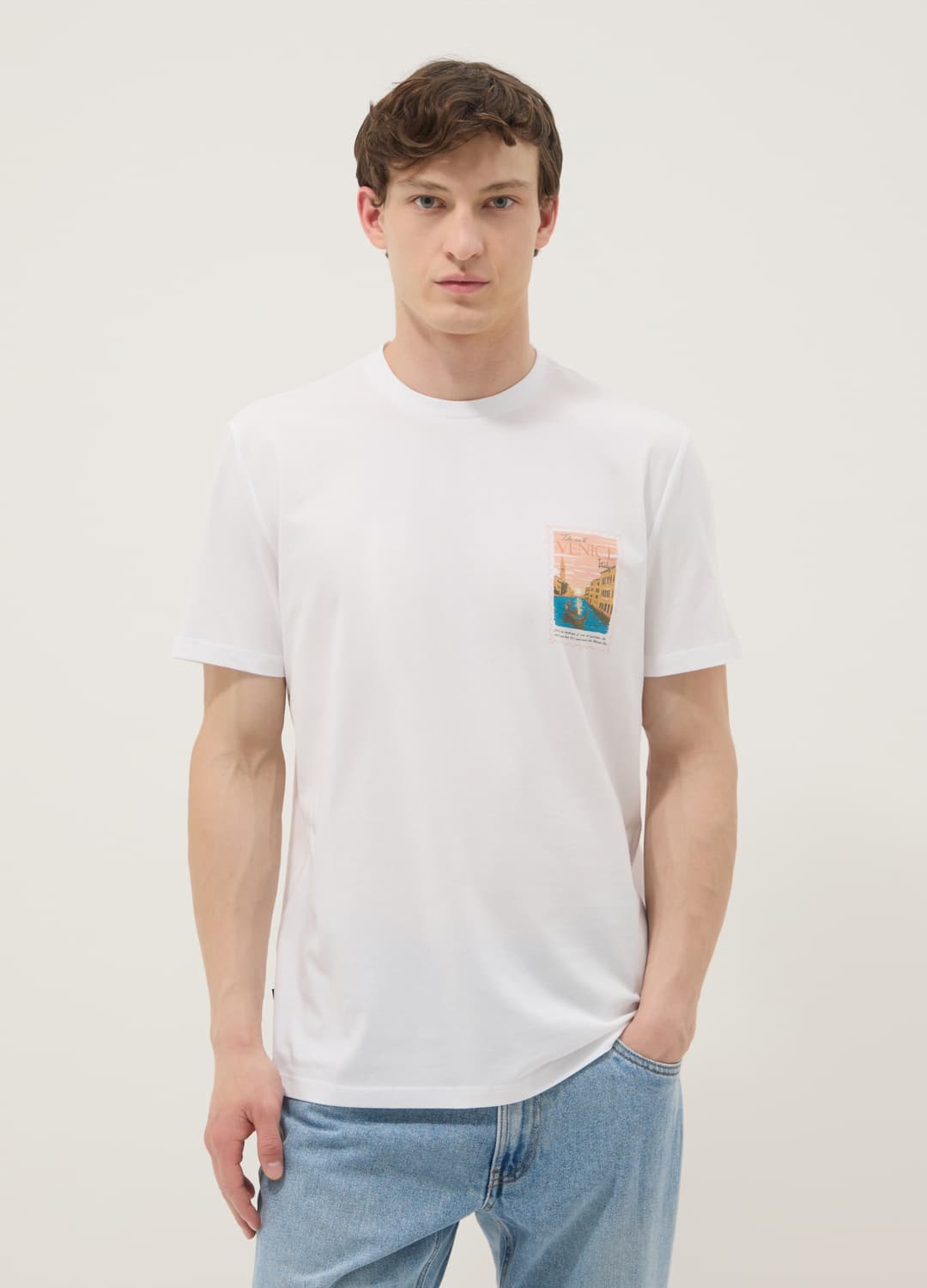 T-shirt Bianca A Maniche Corte In Puro Cotone Regular Fit | OVS T-shirt Bianca A Maniche Corte In Puro Cotone Regular Fit - 0 | OVS