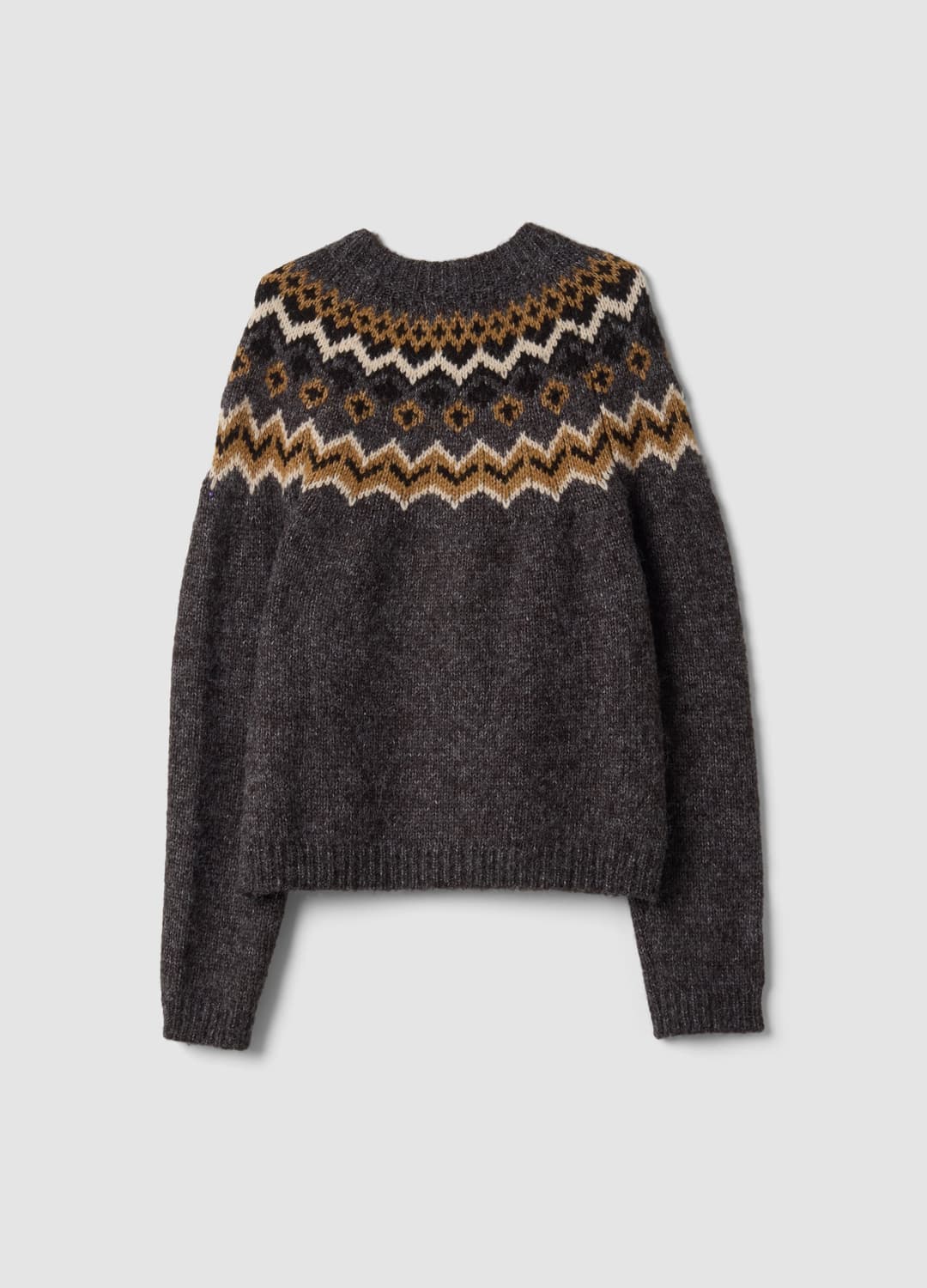 Cardigan Grigio Girocollo Con Fantasia Jacquard | OVS Cardigan Grigio Girocollo Con Fantasia Jacquard - 6 | OVS