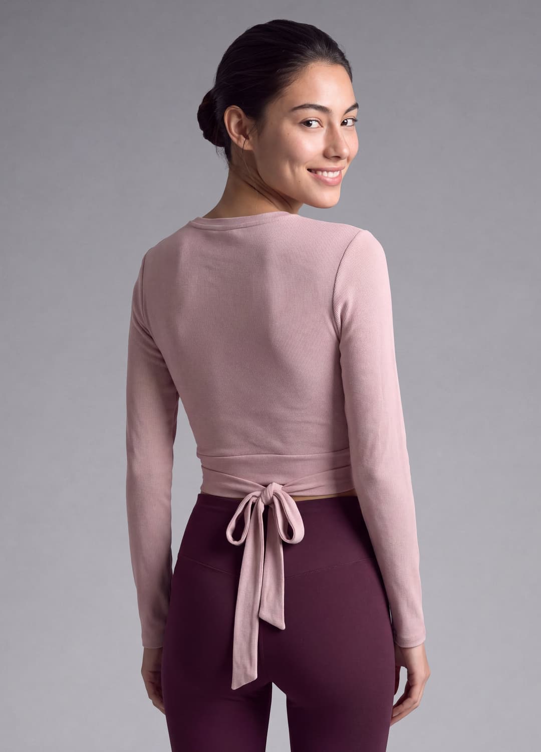 Rosa Wickeltop Aus Geripptem Stretch-baumwollstoff Altavia Studio | OVS Rosa Wickeltop Aus Geripptem Stretch-baumwollstoff Altavia Studio - 2 | OVS