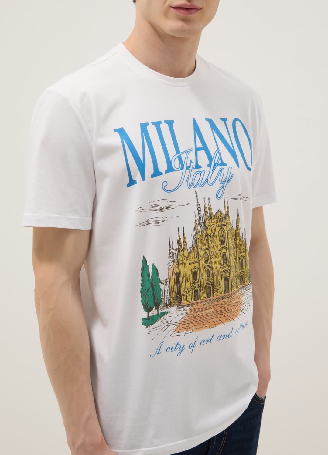 T-shirt Bianca In Puro Cotone Con Stampa Regular Fit | OVS T-shirt Bianca In Puro Cotone Con Stampa Regular Fit - 2 | OVS