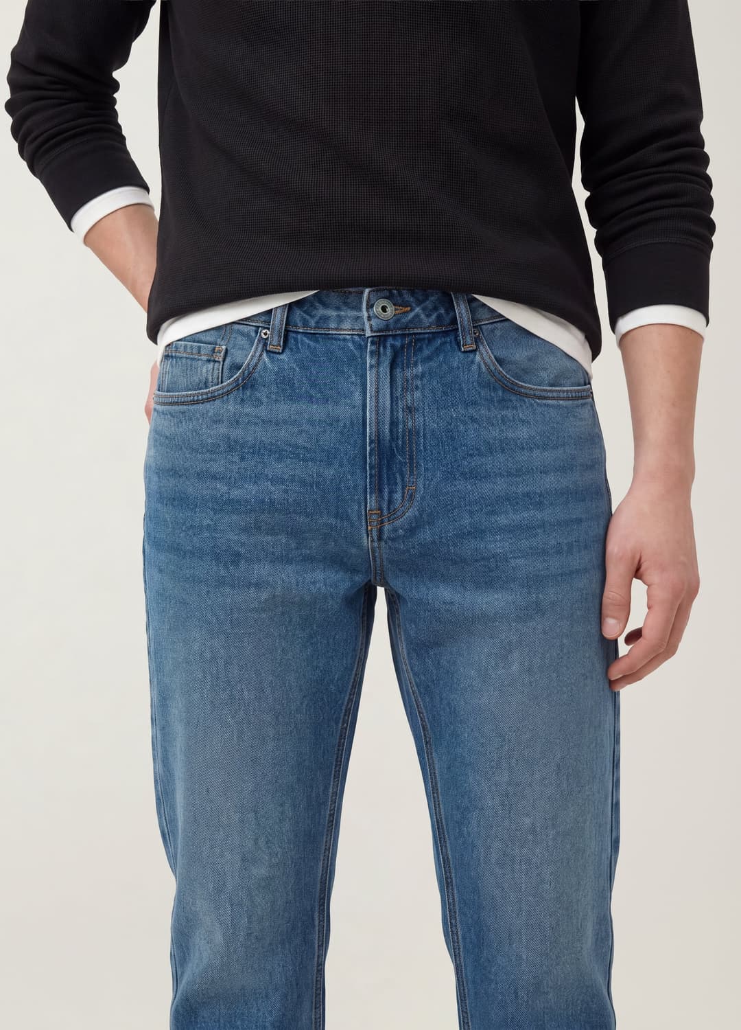 Blaue Denim-jeans Aus Reiner Baumwolle | OVS Blaue Denim-jeans Aus Reiner Baumwolle - 4 | OVS