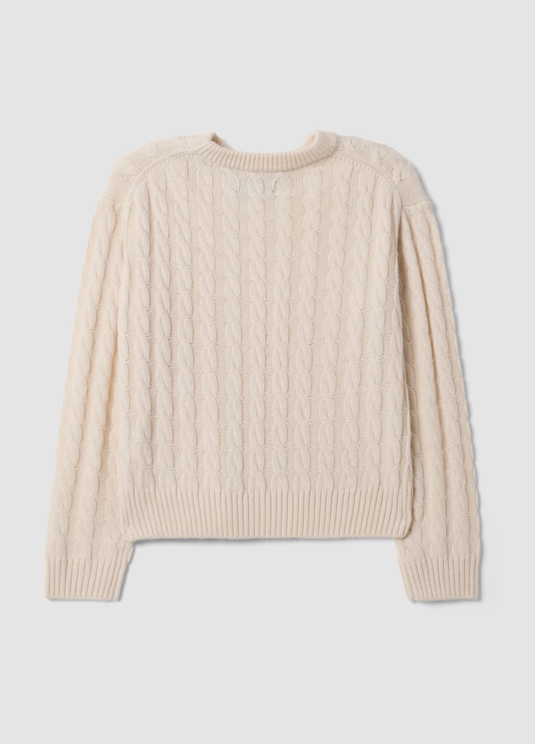 Beiger Zopfmuster-pullover Aus Wollmix Mit Rundhalsausschnitt | OVS Beiger Zopfmuster-pullover Aus Wollmix Mit Rundhalsausschnitt - 2 | OVS
