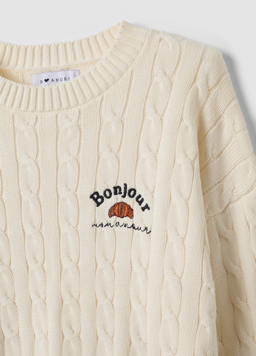 Maglia Bianca In Puro Cotone A Trecce Con Ricamo Croissant | OVS Maglia Bianca In Puro Cotone A Trecce Con Ricamo Croissant - 5 | OVS