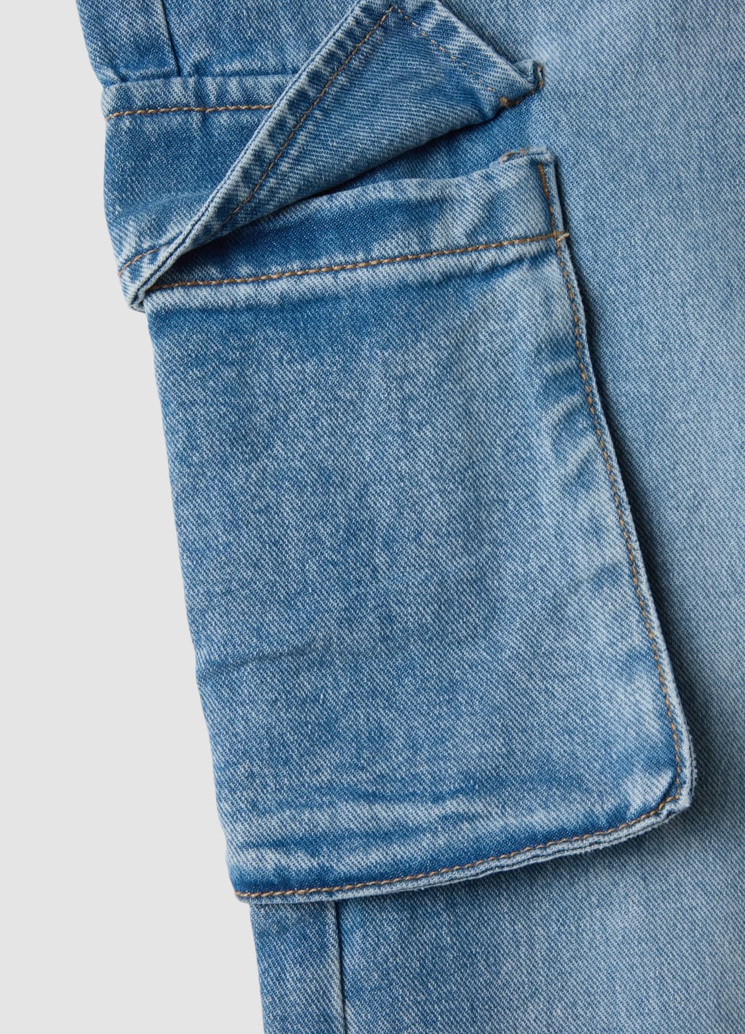 Jeans Cargo Denim In Puro Cotone Azzurro Relaxed Fit Per Ragazza | OVS Jeans Cargo Denim In Puro Cotone Azzurro Relaxed Fit Per Ragazza - 1 | OVS