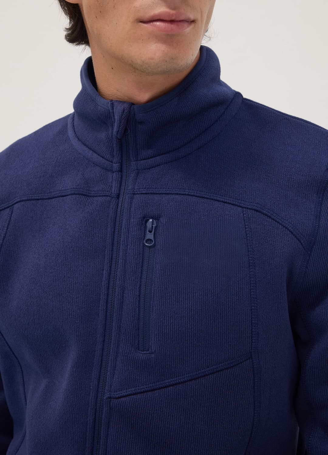 Felpa Blu Full Zip Con Collo Alto E Logo | OVS Felpa Blu Full Zip Con Collo Alto E Logo - 2 | OVS