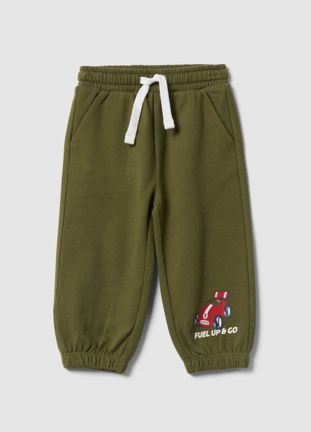 Pantaloni Jogger Verdi In Puro Cotone Con Stampa Macchina Per Bimbo | OVS Pantaloni Jogger Verdi In Puro Cotone Con Stampa Macchina Per Bimbo - 0 | OVS