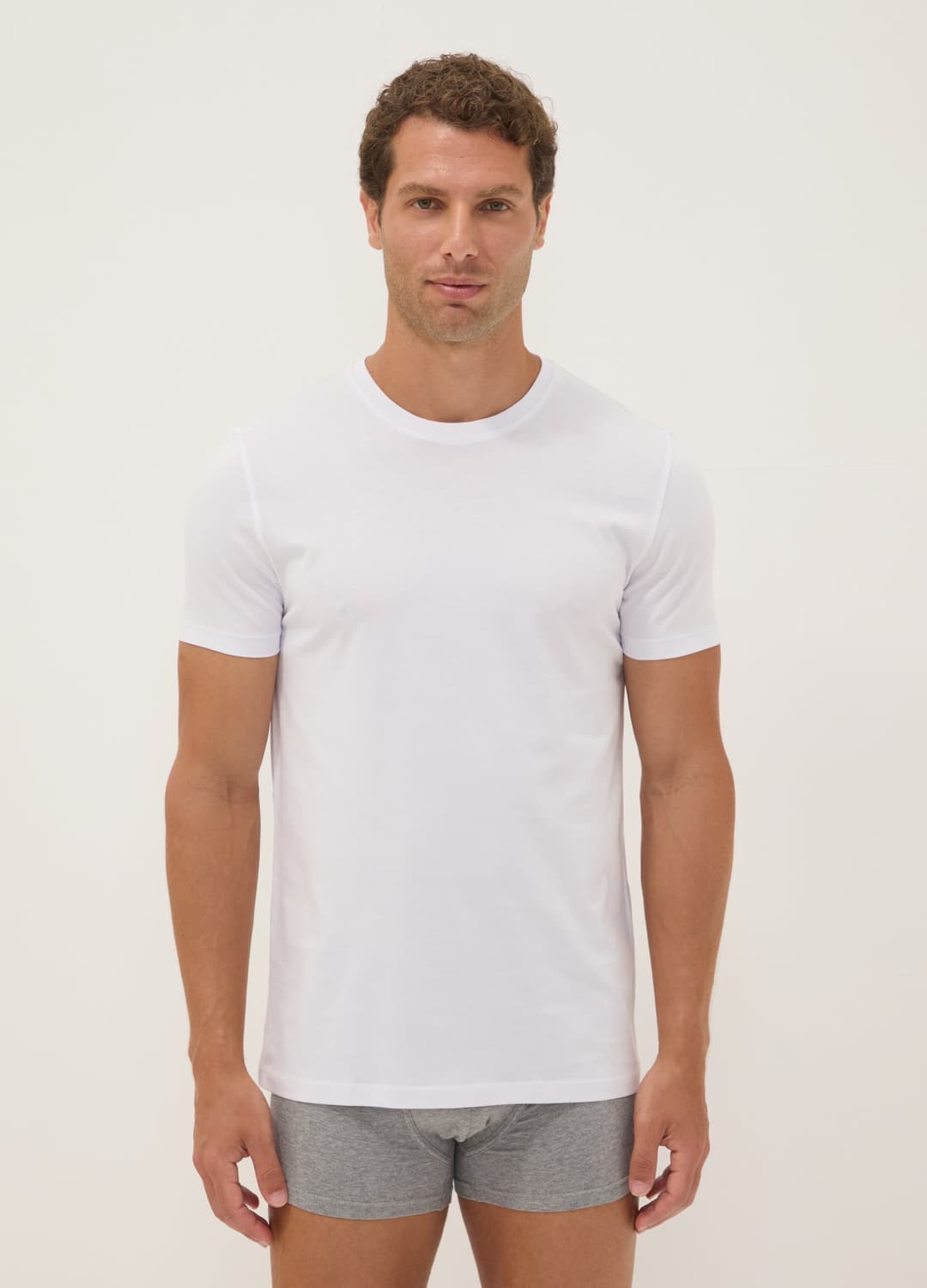 Weißes Supima-baumwoll-t-shirt Mit Rundhalsausschnitt | OVS Weißes Supima-baumwoll-t-shirt Mit Rundhalsausschnitt - 0 | OVS