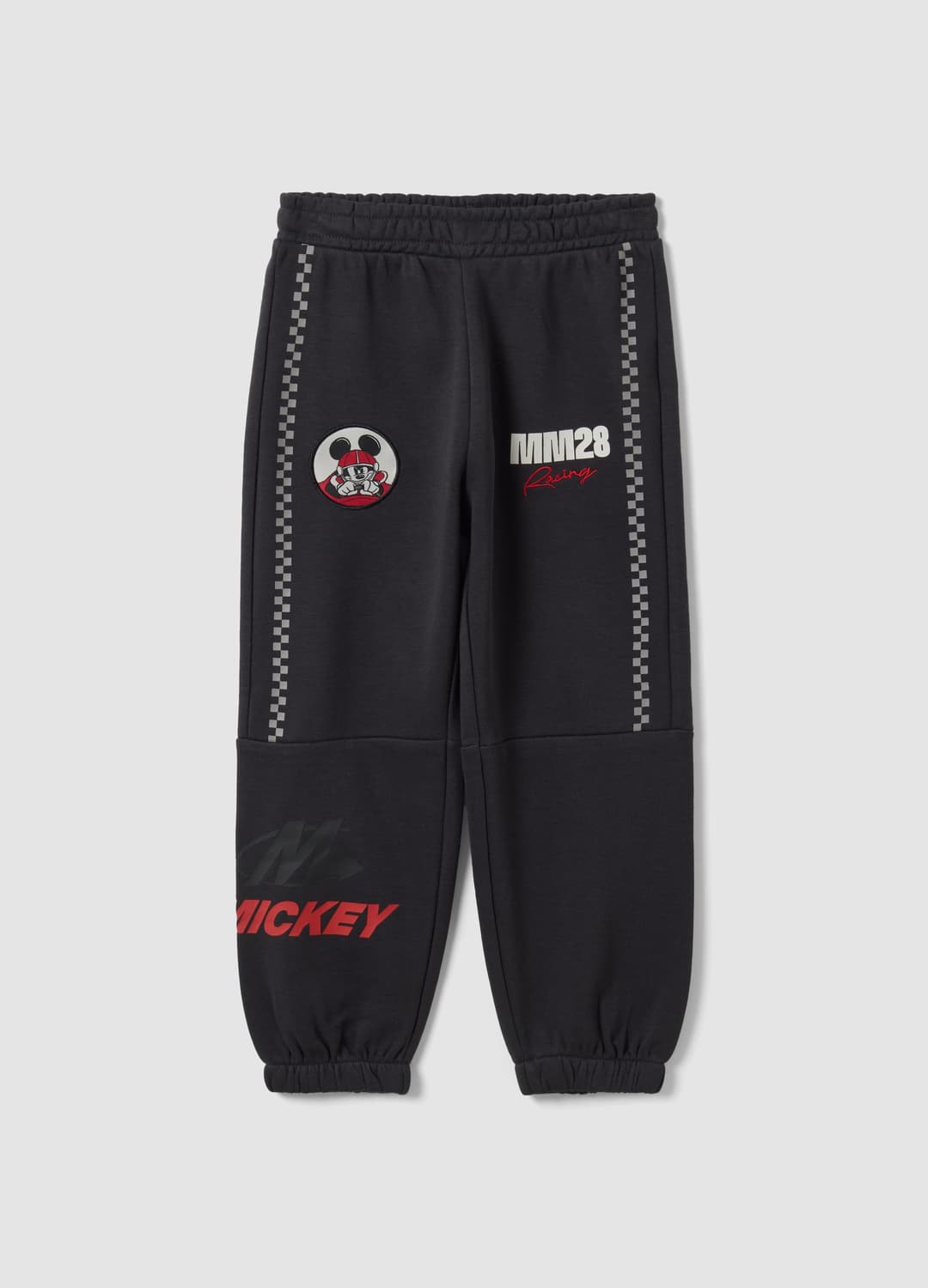 Pantaloni Jogger Neri In Misto Cotone Con Elastico E Stampa Mickey | OVS Pantaloni Jogger Neri In Misto Cotone Con Elastico E Stampa Mickey - 0 | OVS