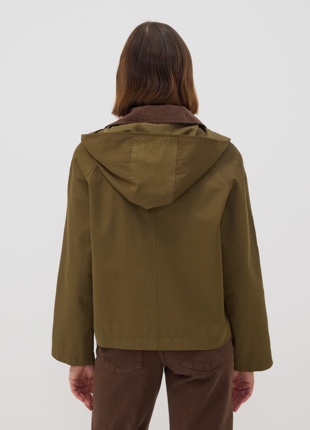 Grüne Parka-jacke Aus Baumwollmix Mit Kapuze Und Rippkragen | OVS Grüne Parka-jacke Aus Baumwollmix Mit Kapuze Und Rippkragen - 3 | OVS